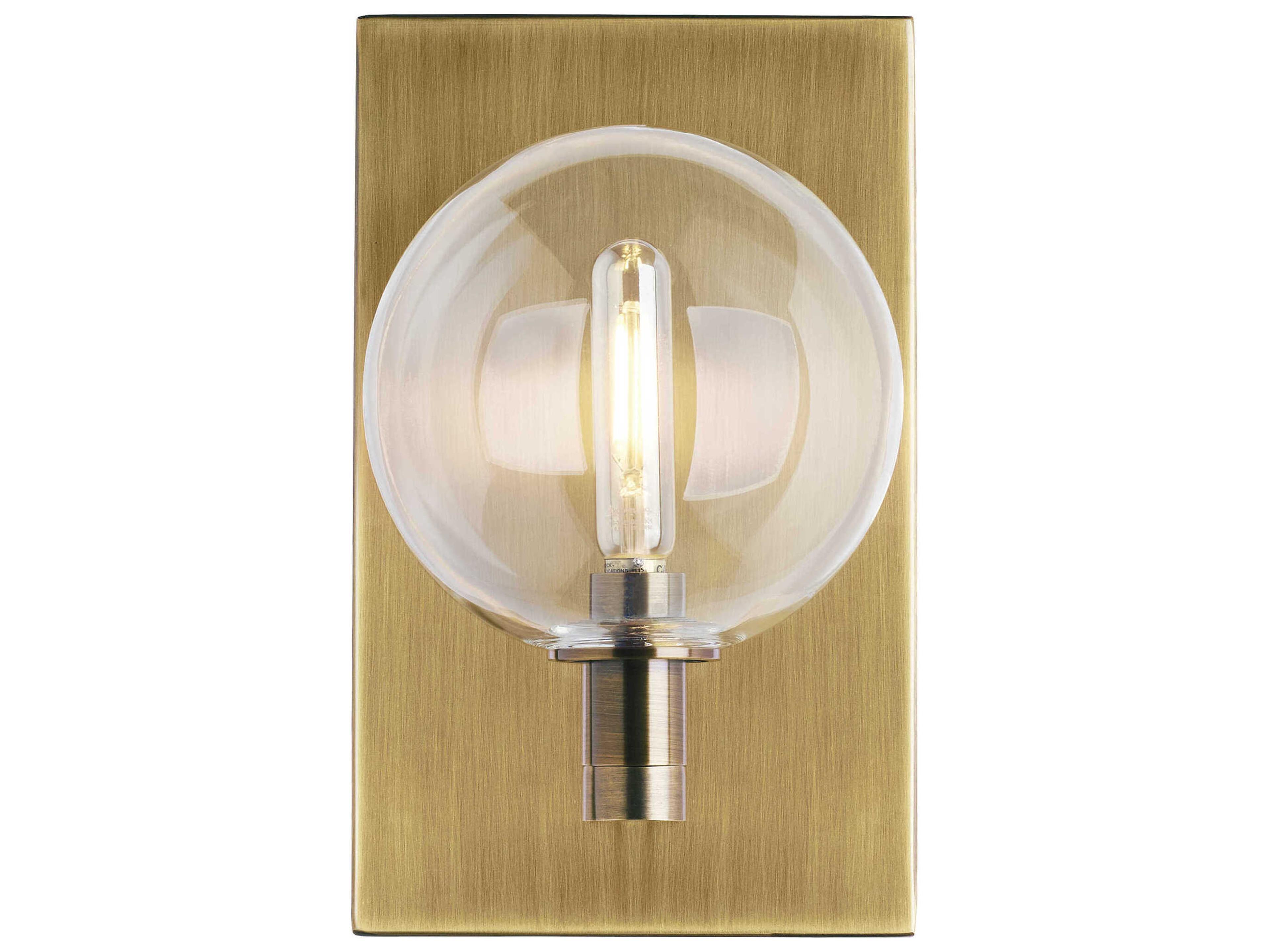 Visual Comfort Modern Gambit 1-Light Aged Brass Wall Sconce