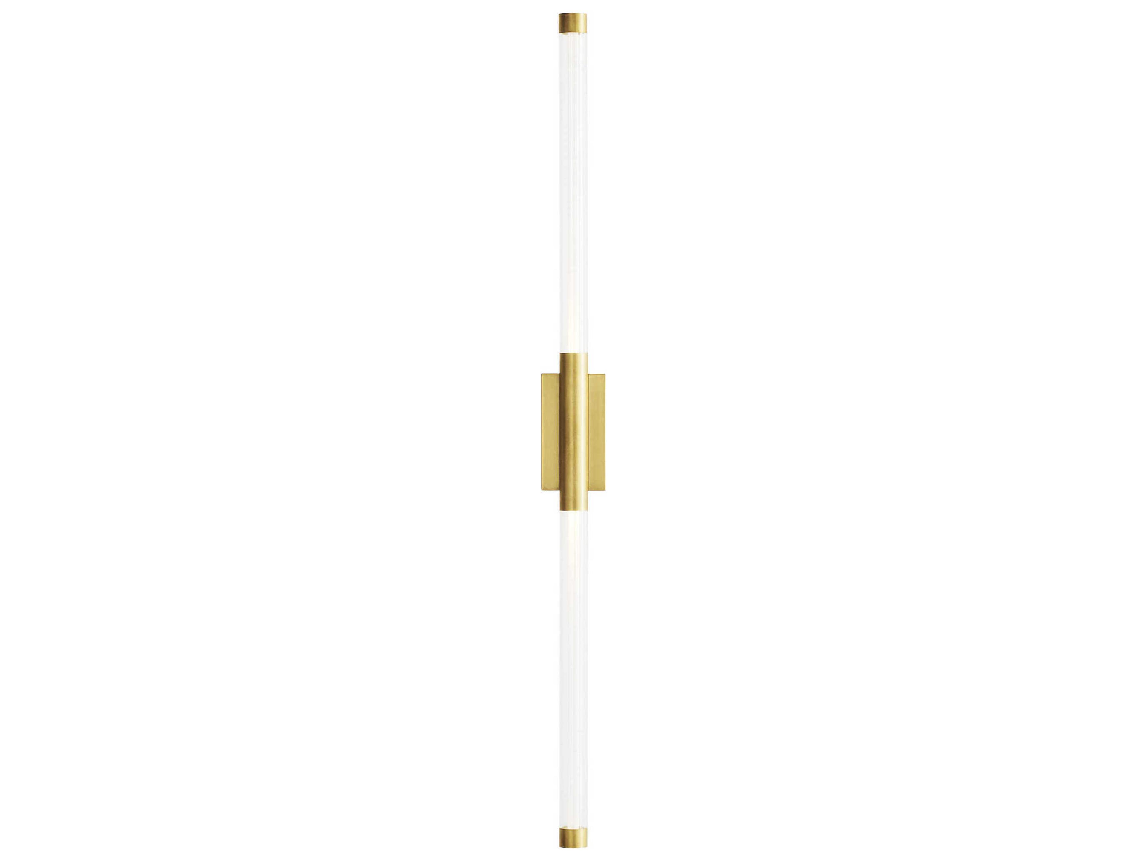Visual Comfort Modern Phobos 2-Light Natural Brass Wall Sconce