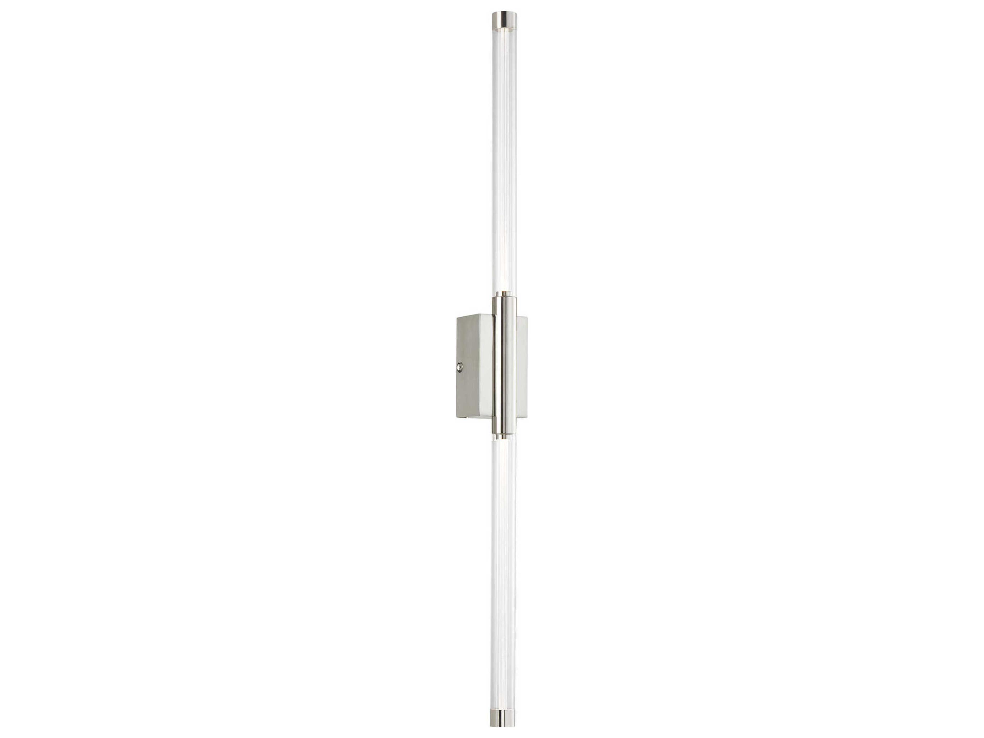 Visual Comfort Modern Phobos 2-Light Polished Nickel Wall Sconce