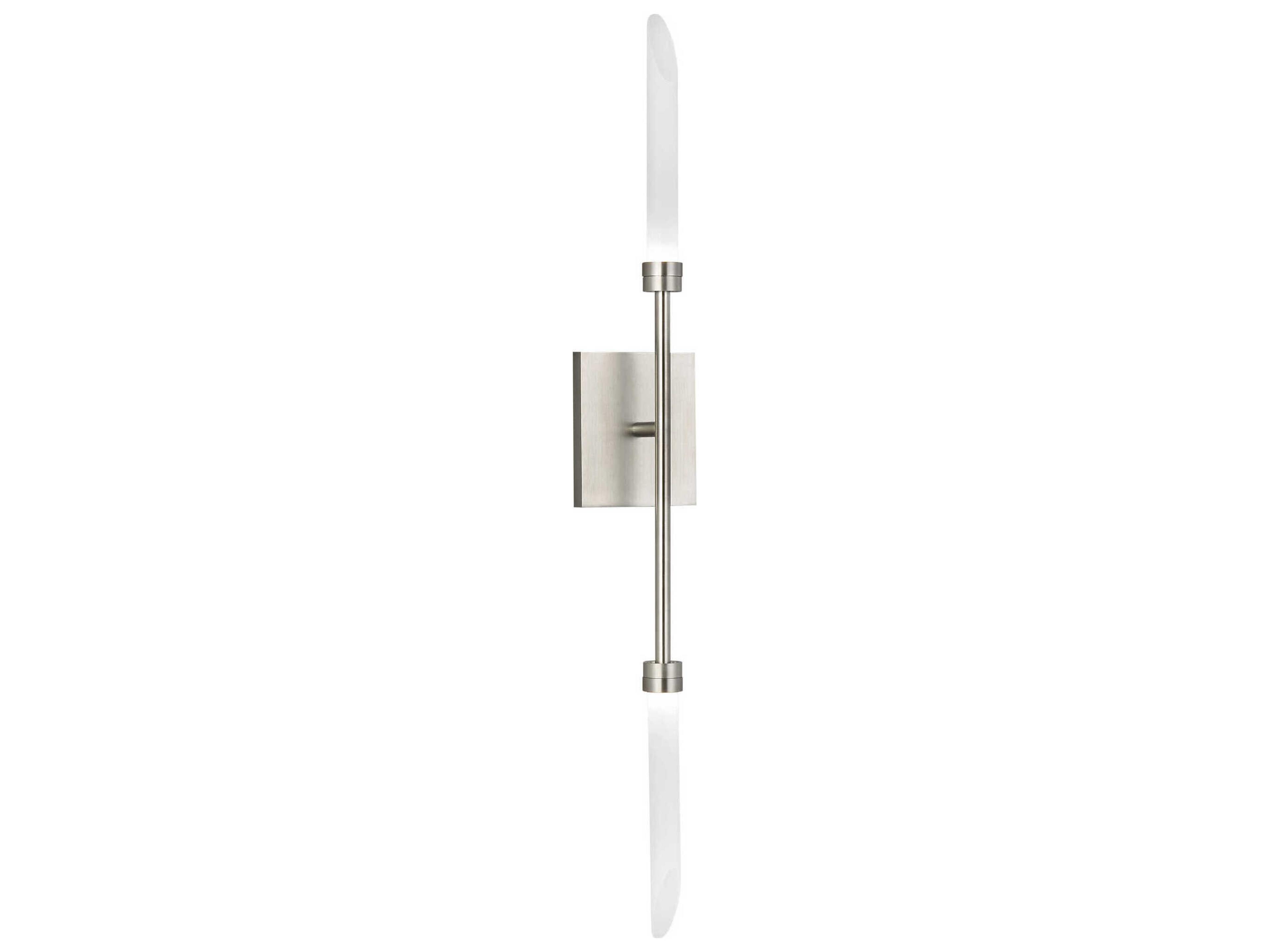 Visual Comfort Modern Spur 2-Light Satin Nickel Wall Sconce