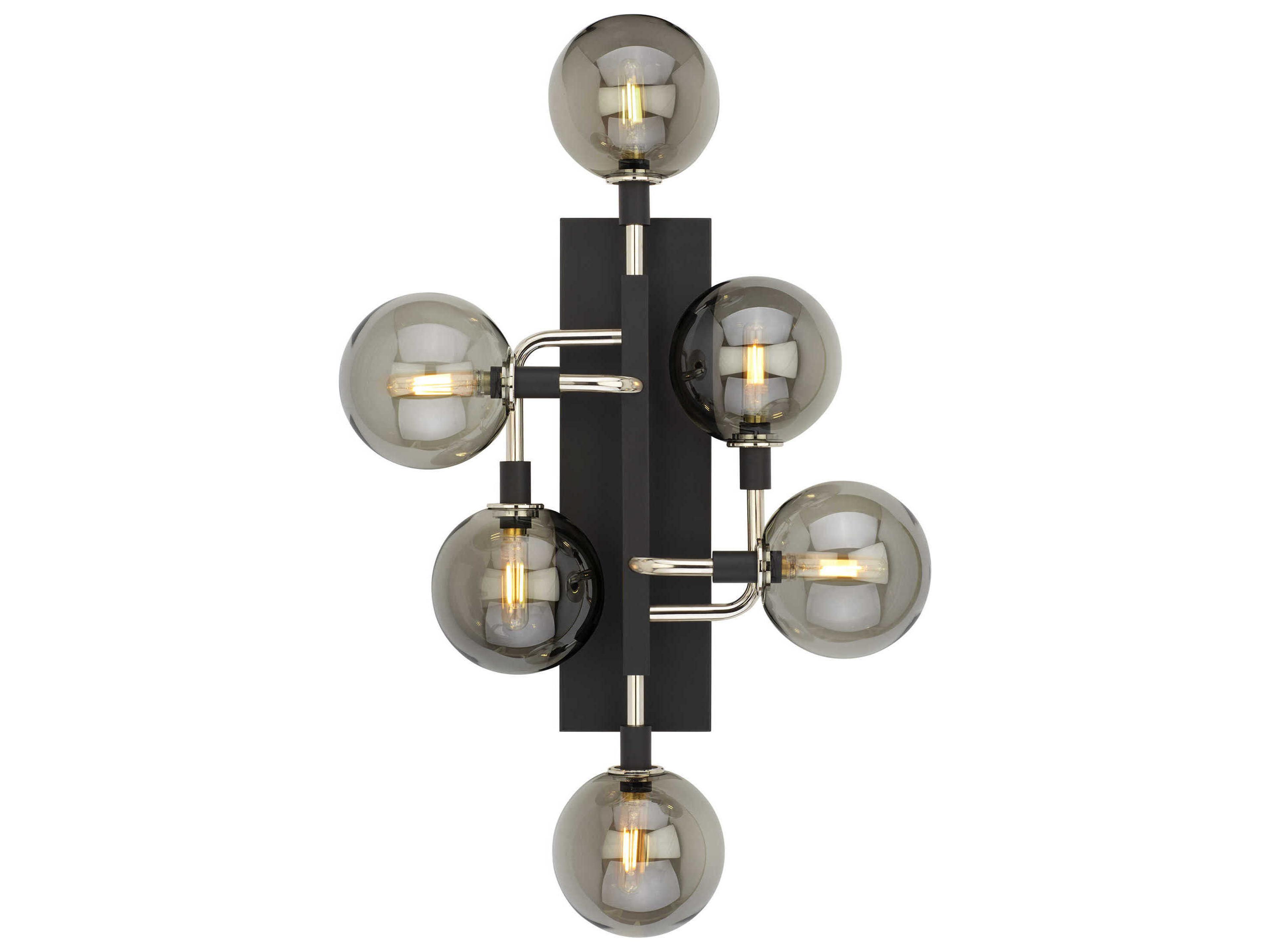 Visual Comfort Modern Viaggio 6-Light Polished Nickel Wall Sconce