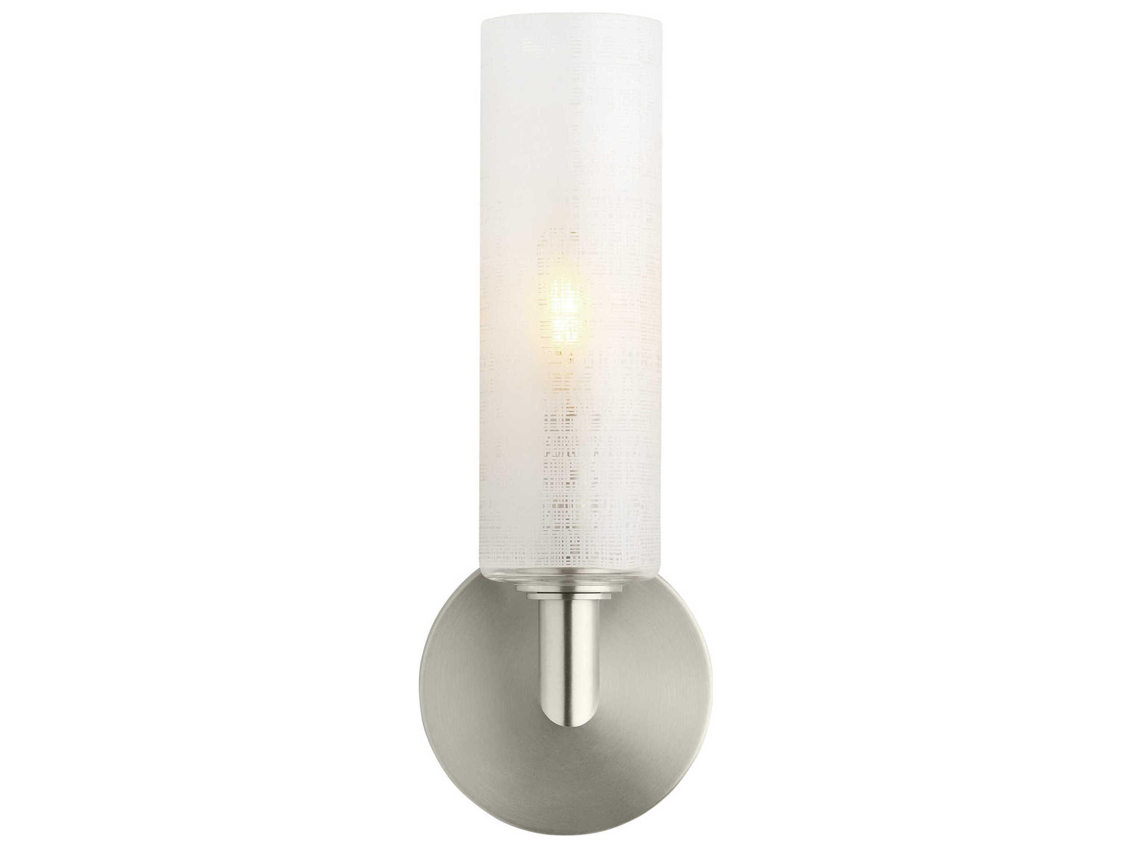 Visual Comfort Modern Vetra 1-Light Satin Nickel Wall Sconce