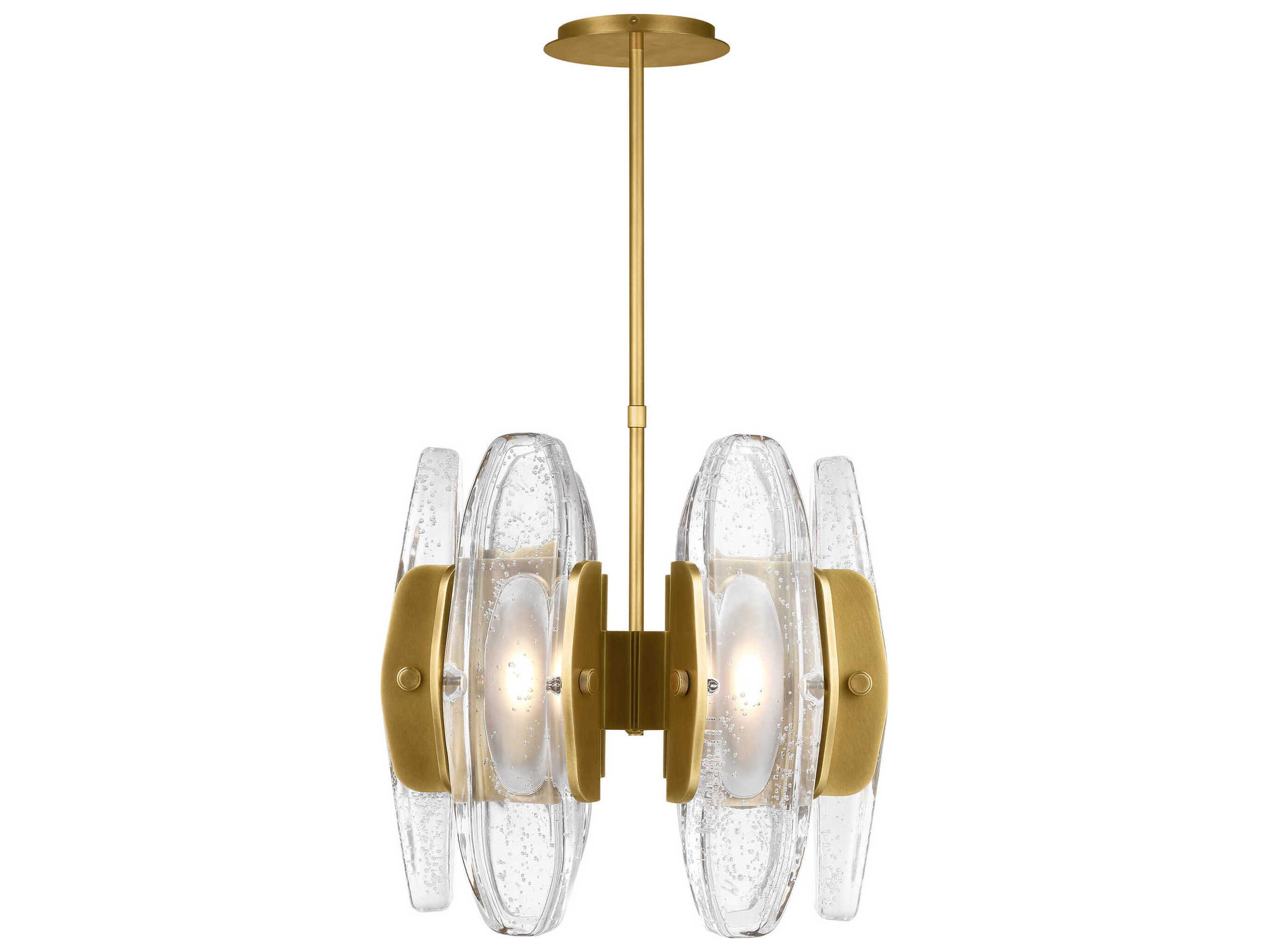 Visual Comfort Modern Wythe 6-Light Plated Brass Chandelier