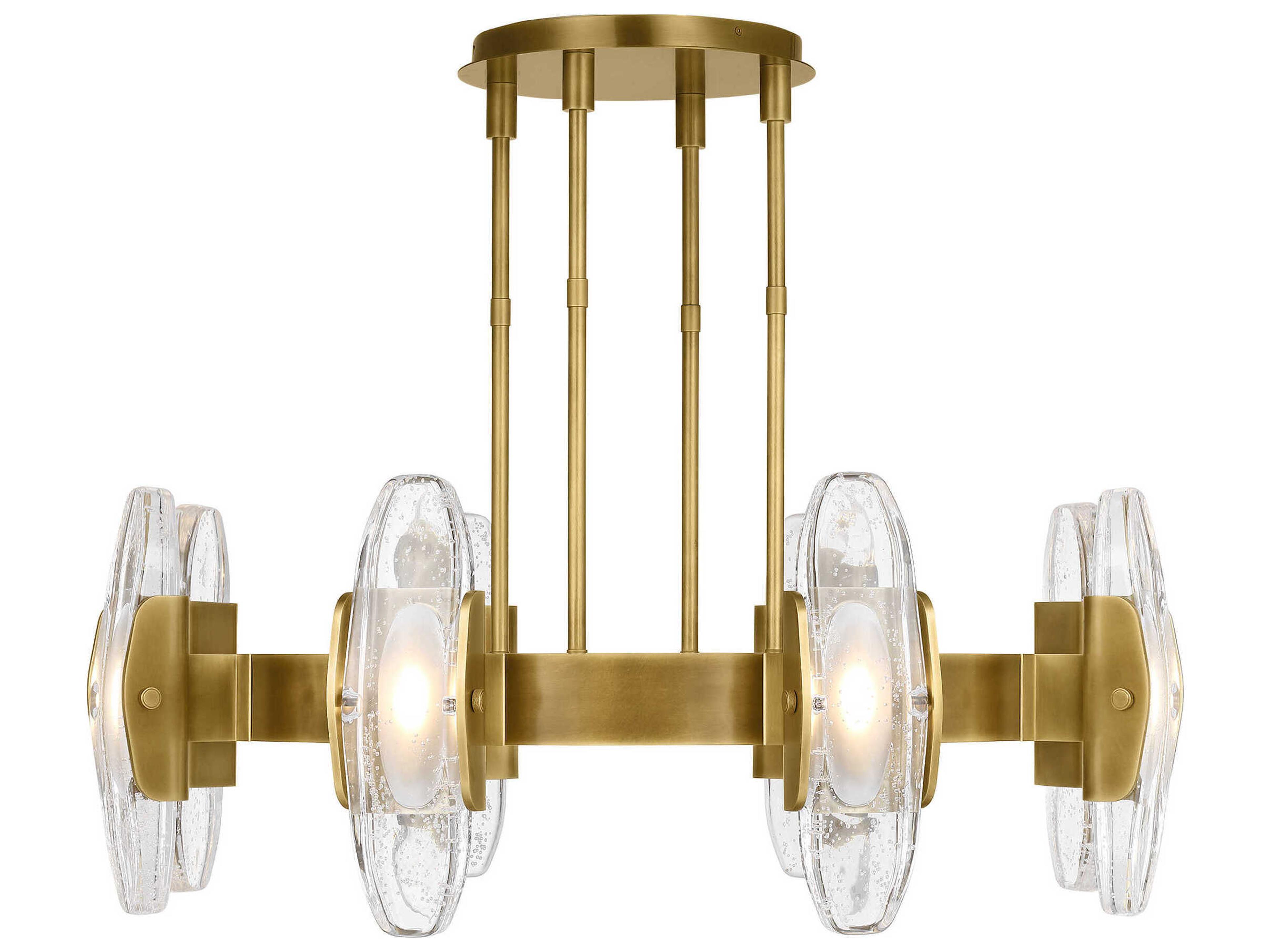 Visual Comfort Modern Wythe 8-Light Plated Brass Chandelier