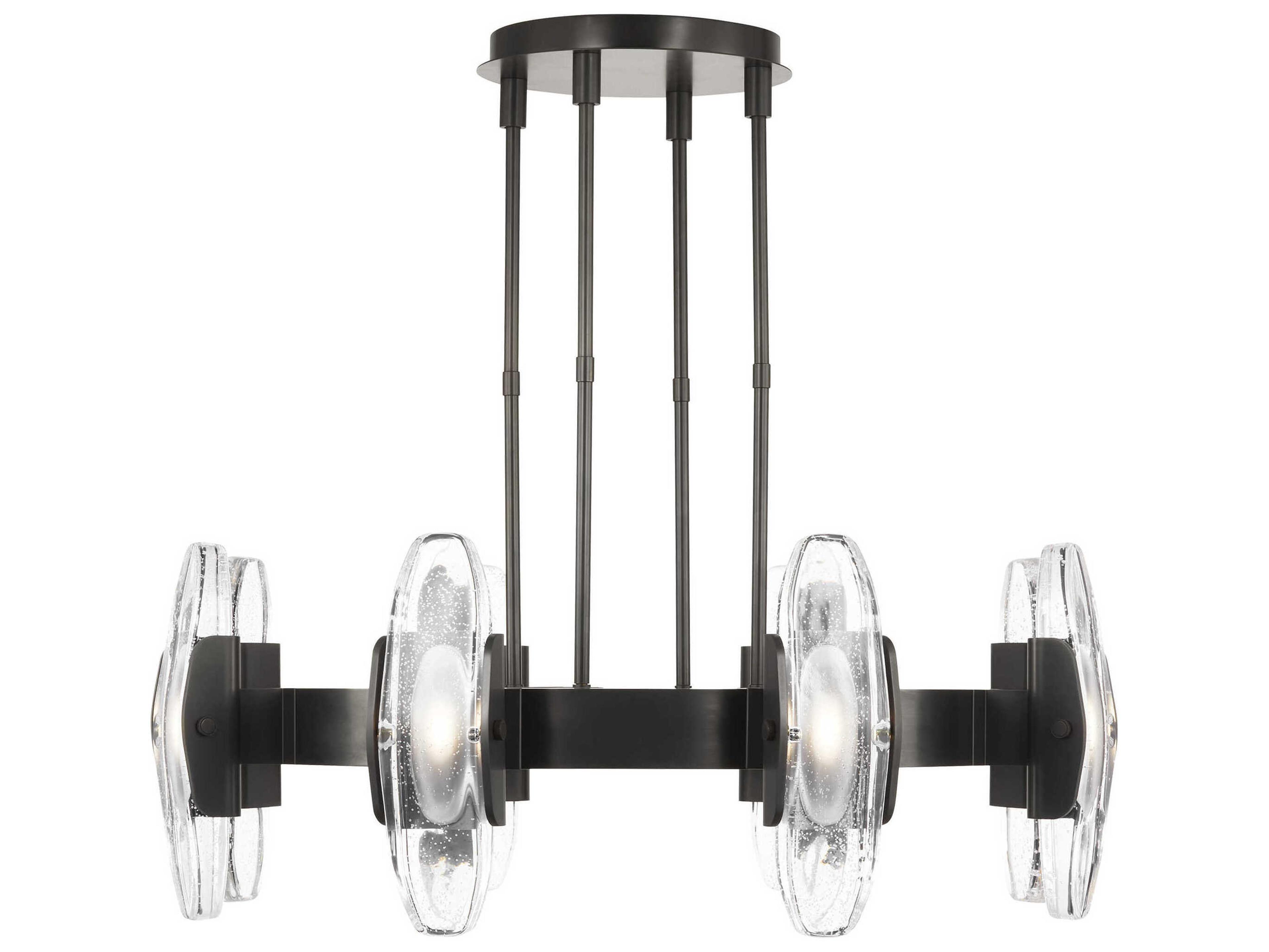 Visual Comfort Modern Wythe 8-Light Plated Dark Bronze Chandelier