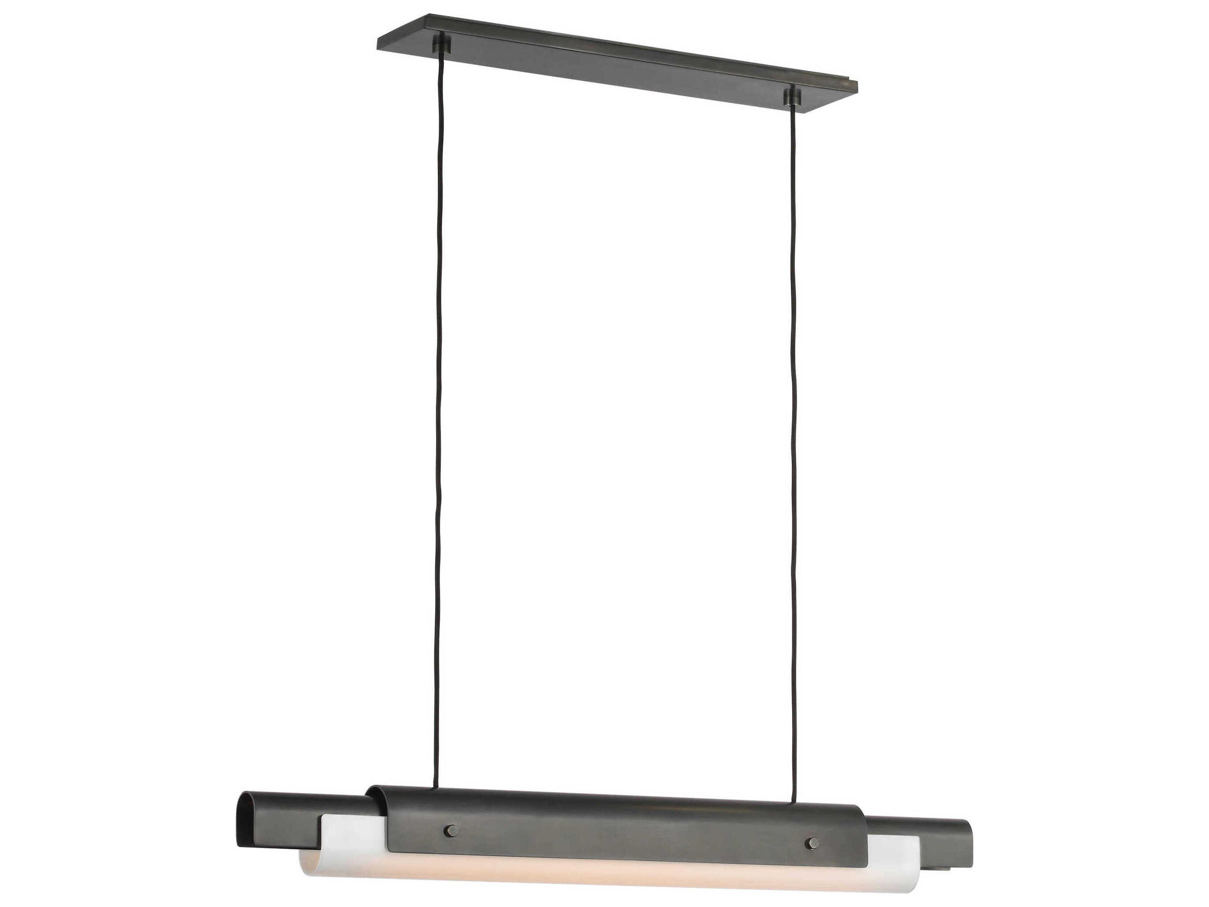 Visual Comfort Modern Ambrose 1-Light Bronze Linear Island Pendant