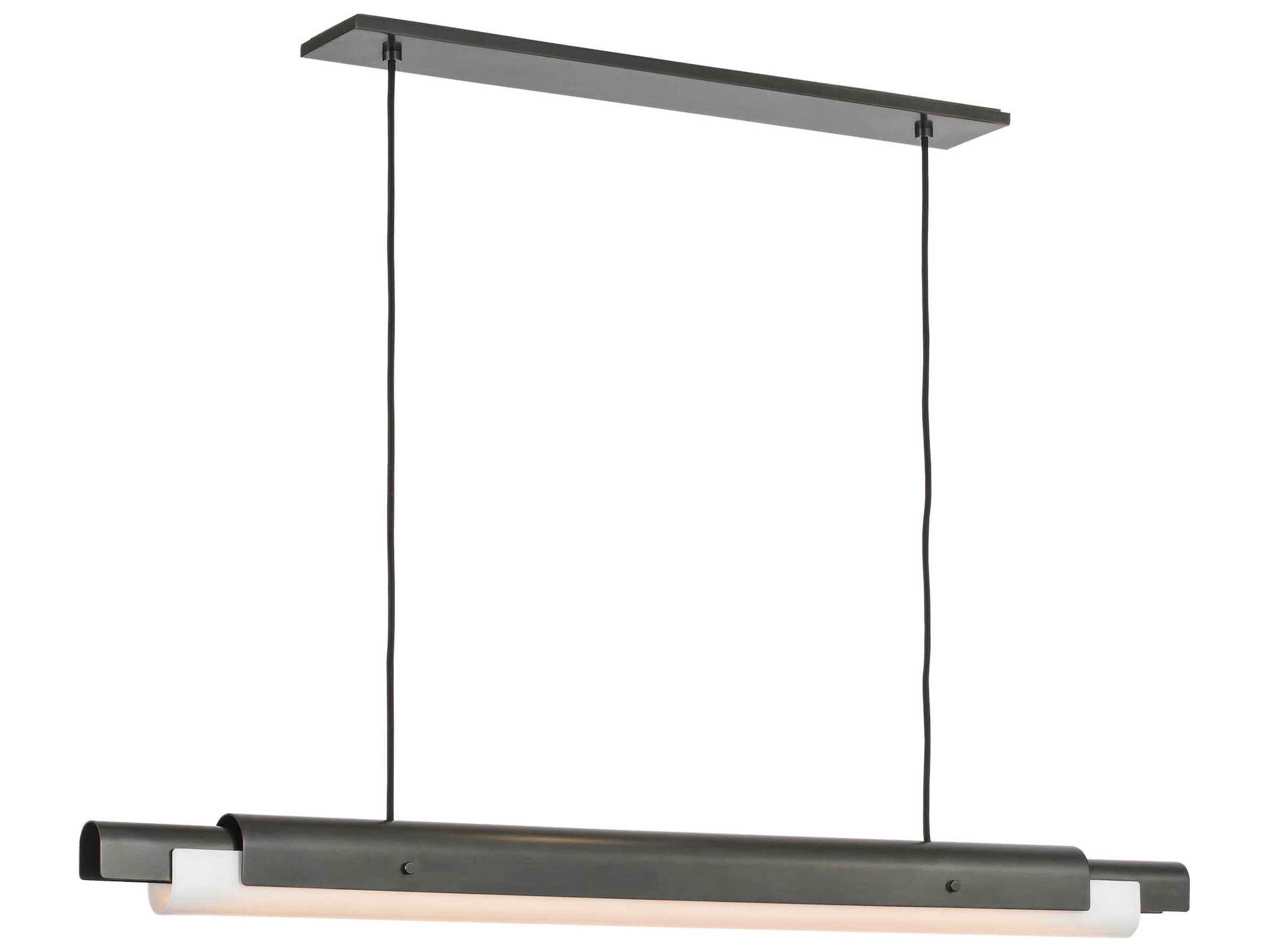 Visual Comfort Modern Ambrose 1-Light Bronze Linear Island Pendant