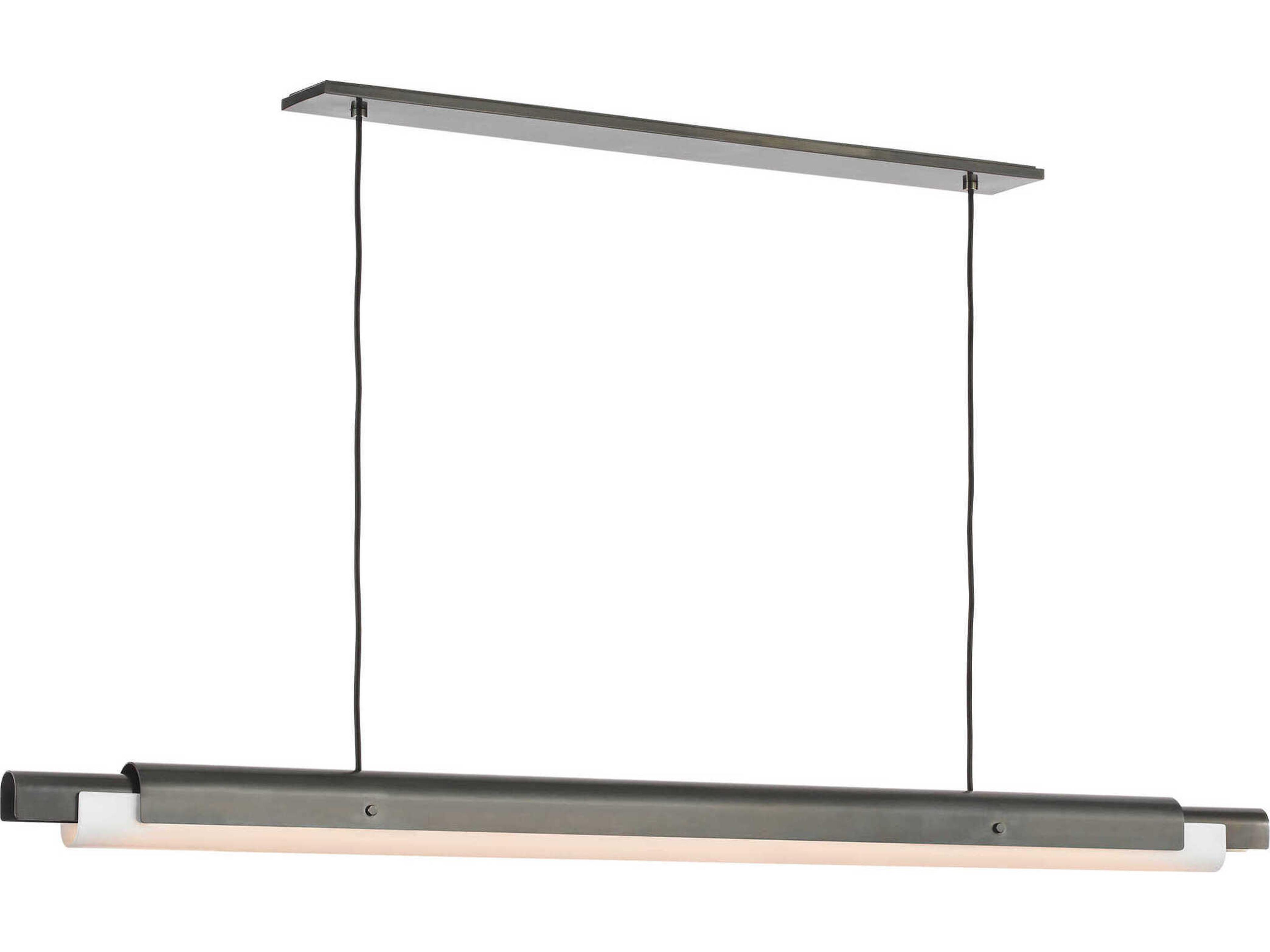 Visual Comfort Modern Ambrose 1-Light Bronze Linear Island Pendant