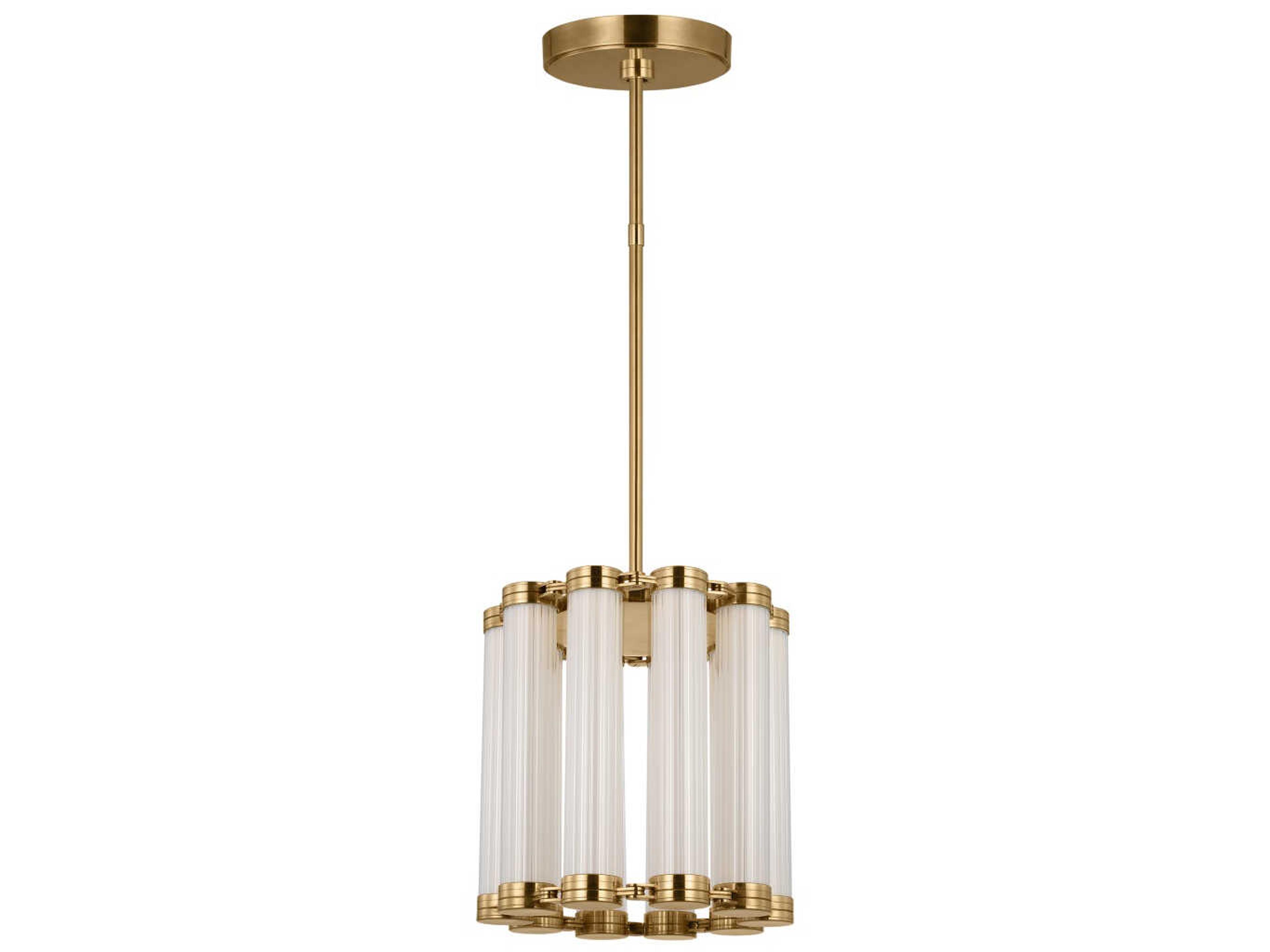 Visual Comfort Modern Alo 10-Light Polished Natural Brass Drum Pendant