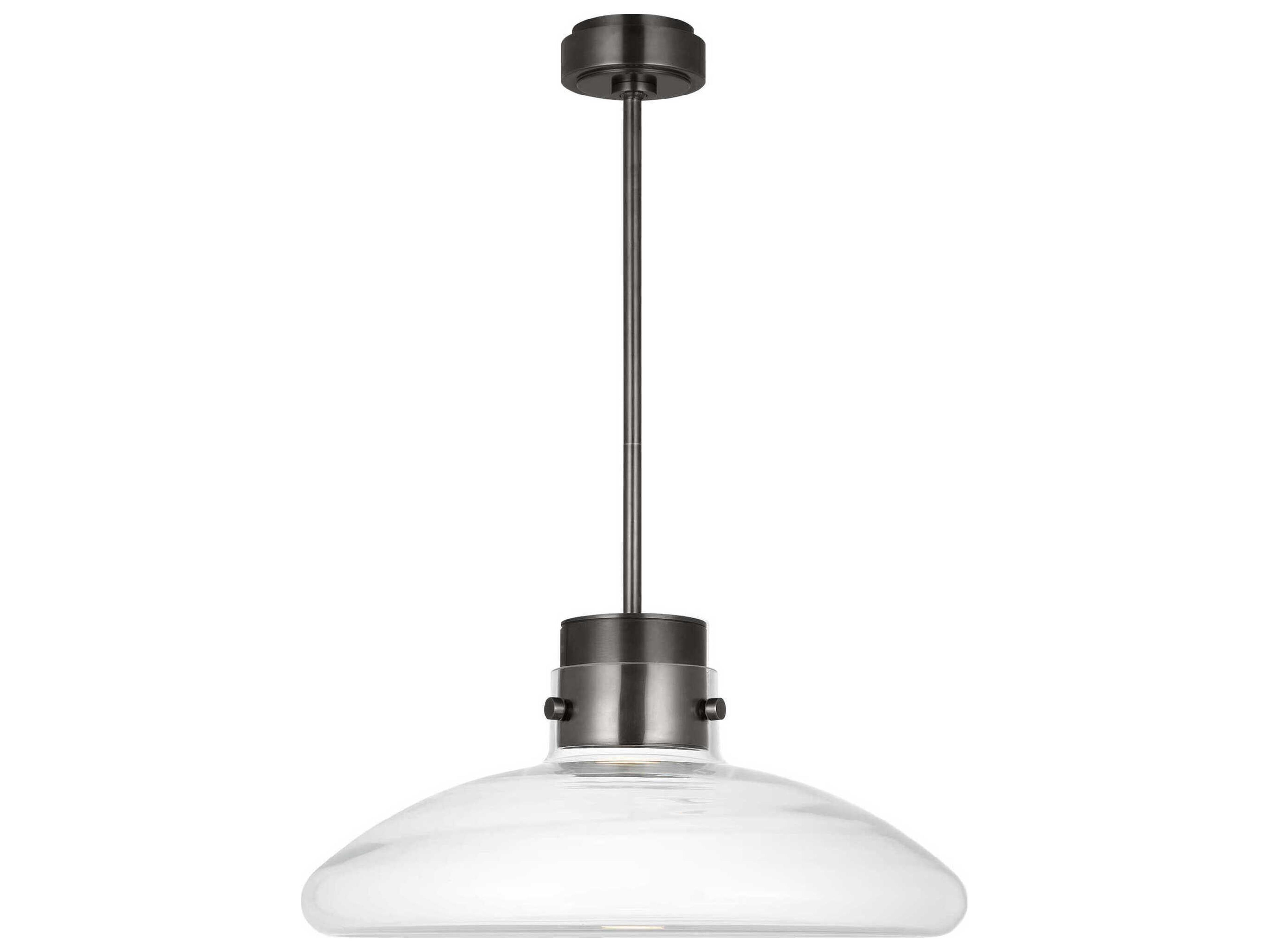 Visual Comfort Modern Morgan 1-Light Burnished Bronze Pendant