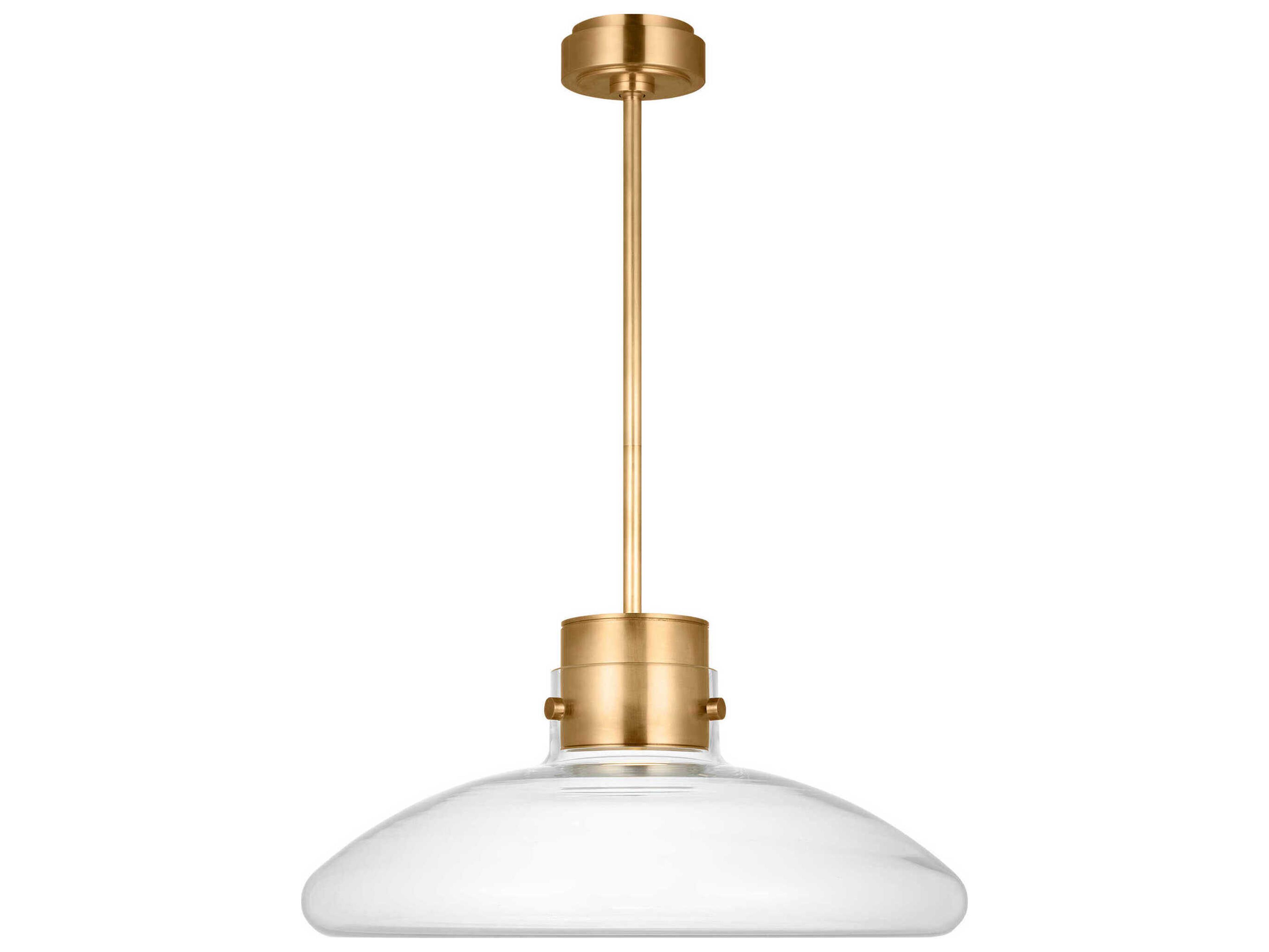 Visual Comfort Modern Morgan 1-Light Brass Pendant