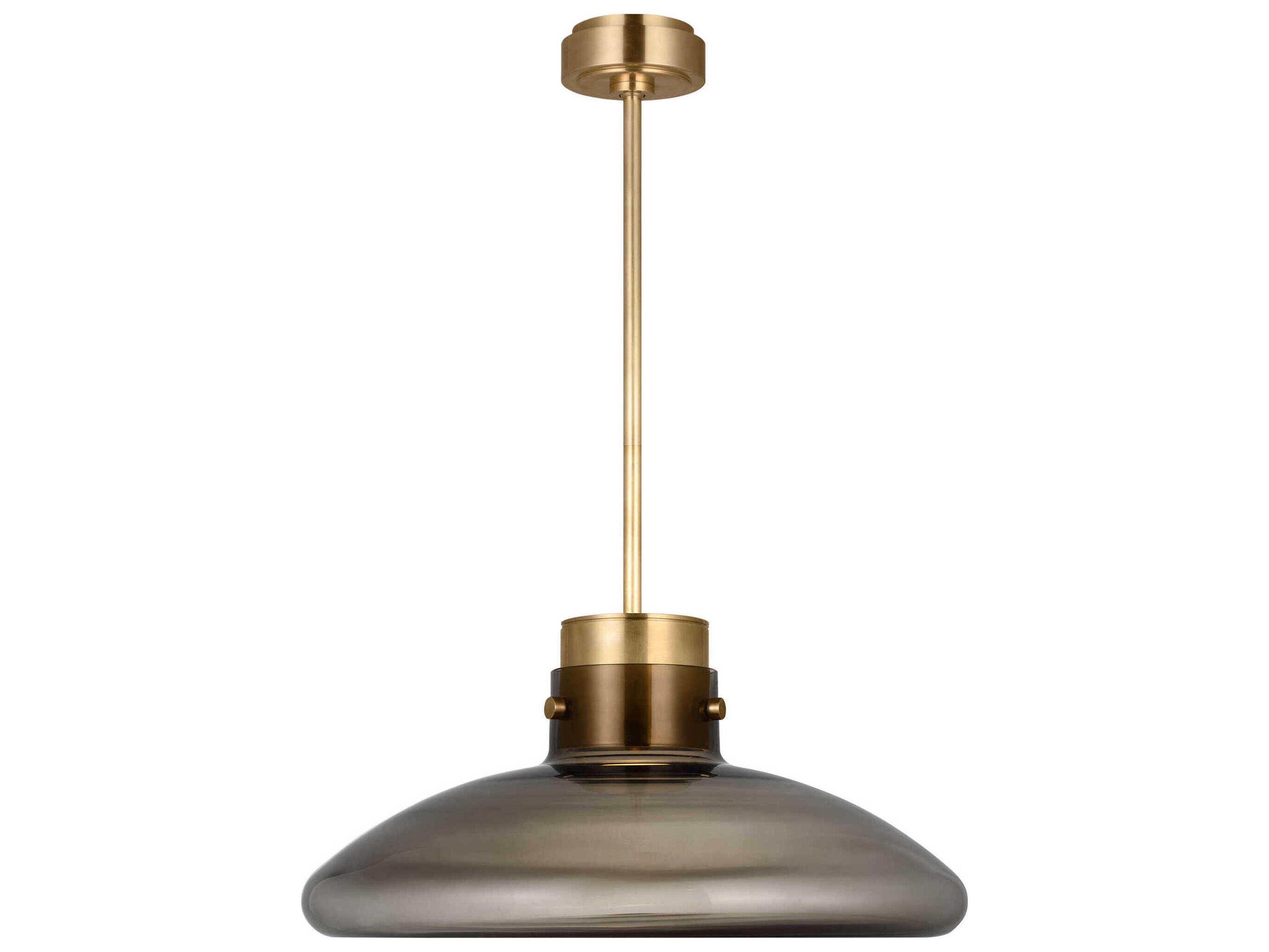 Visual Comfort Modern Morgan 1-Light Brass Pendant