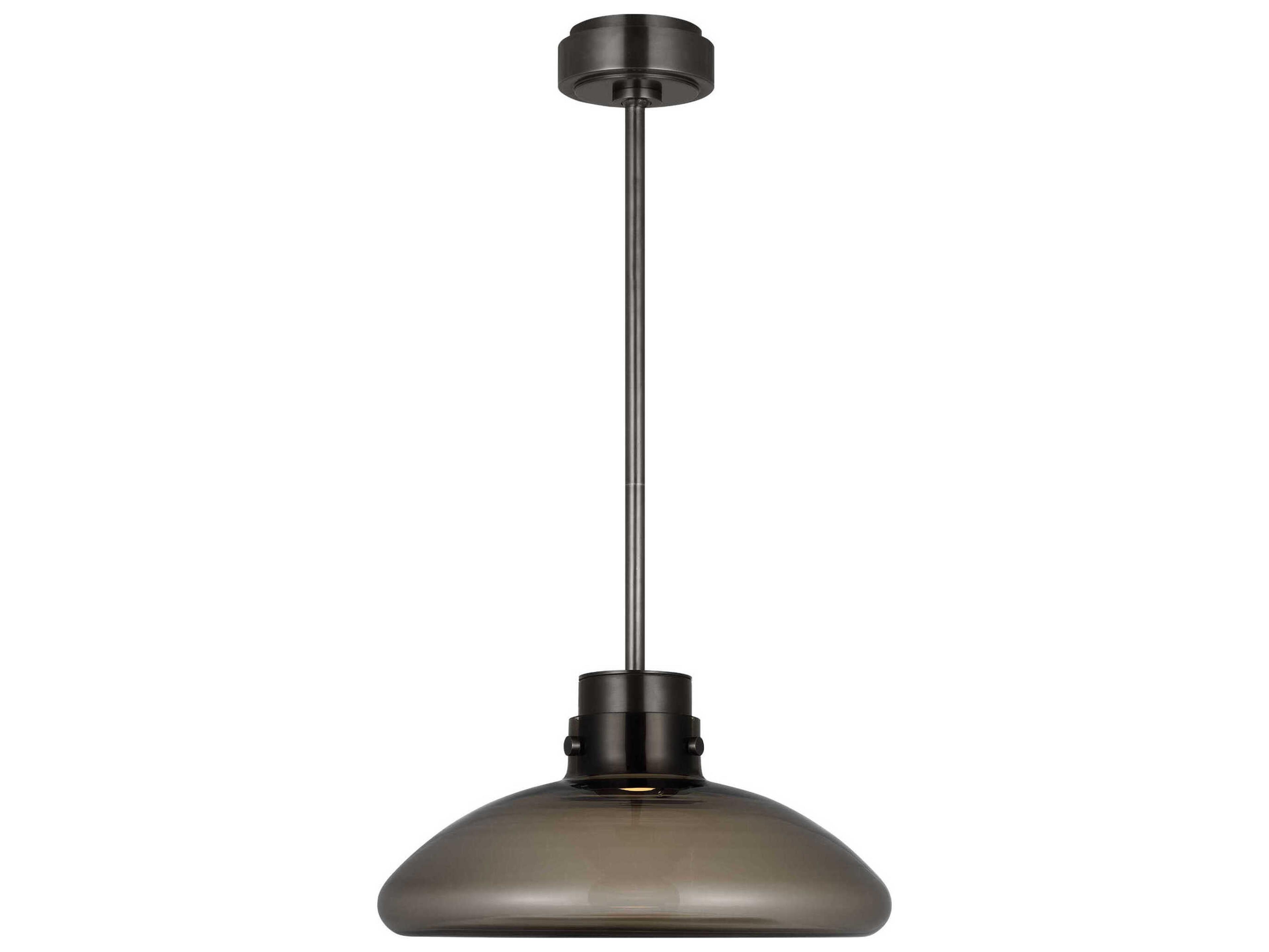 Visual Comfort Modern Morgan 1-Light Burnished Bronze Pendant