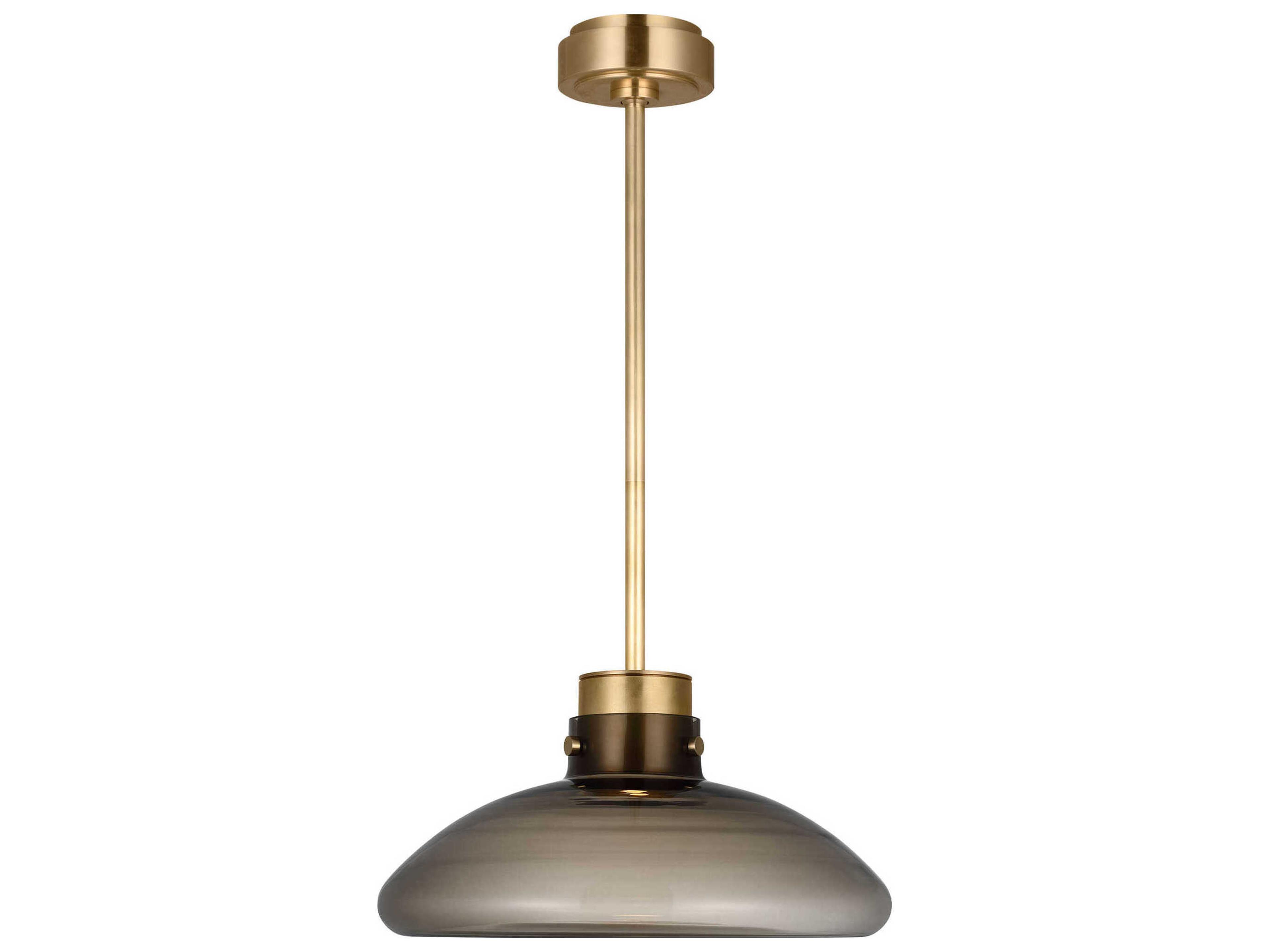 Visual Comfort Modern Morgan 1-Light Brass Pendant
