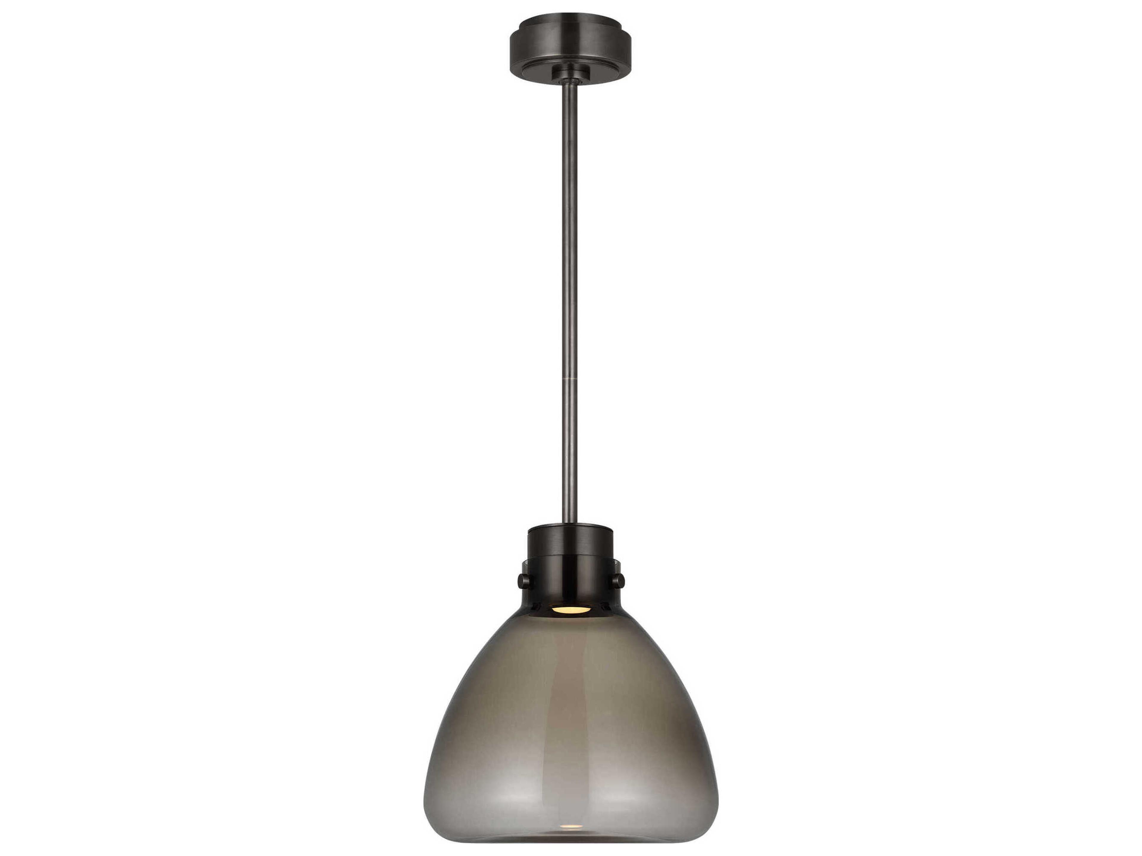 Visual Comfort Modern Morgan 1-Light Burnished Bronze Mini Pendant