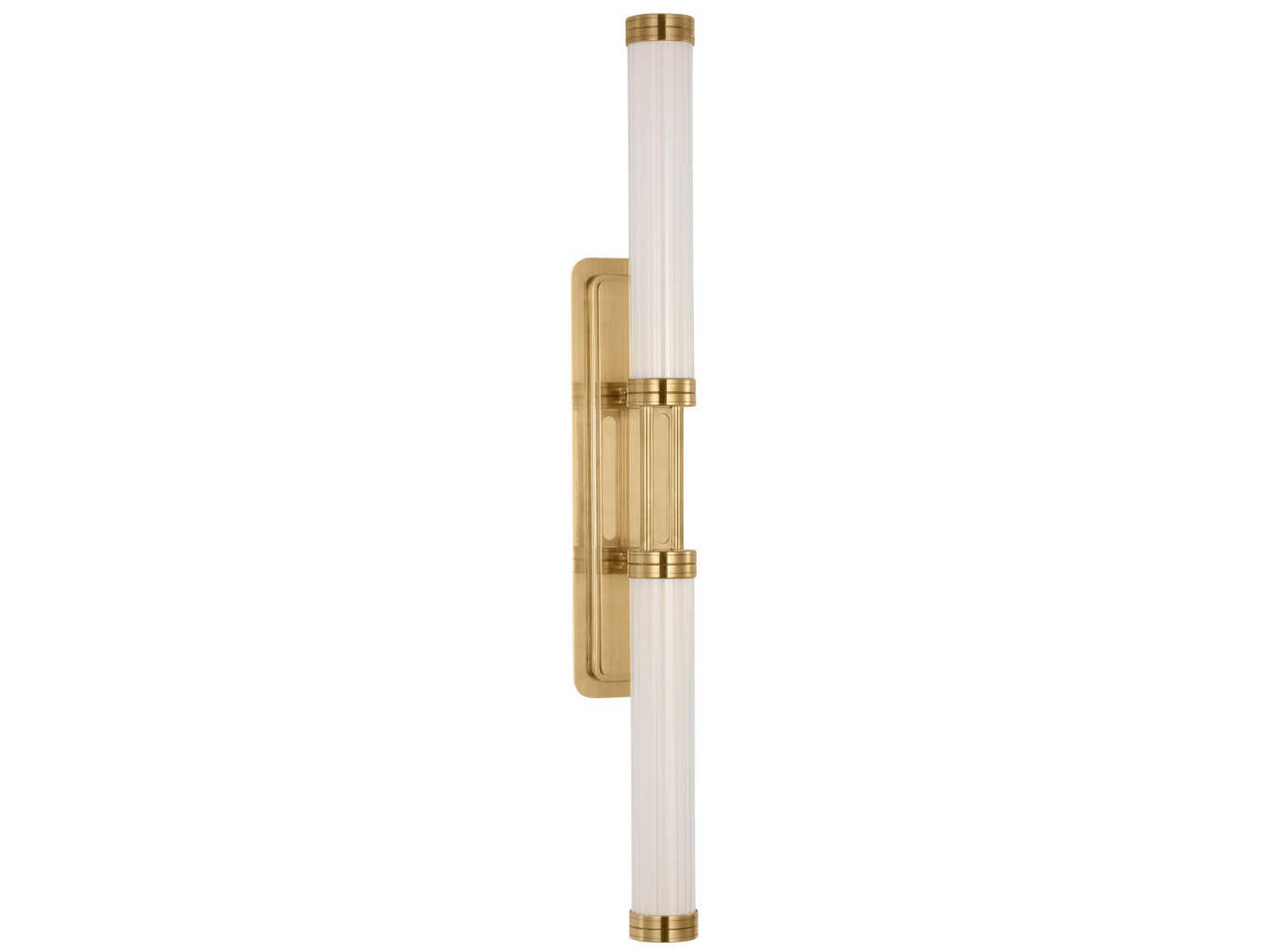 Visual Comfort Modern Alo 2-Light Polished Natural Brass Wall Sconce