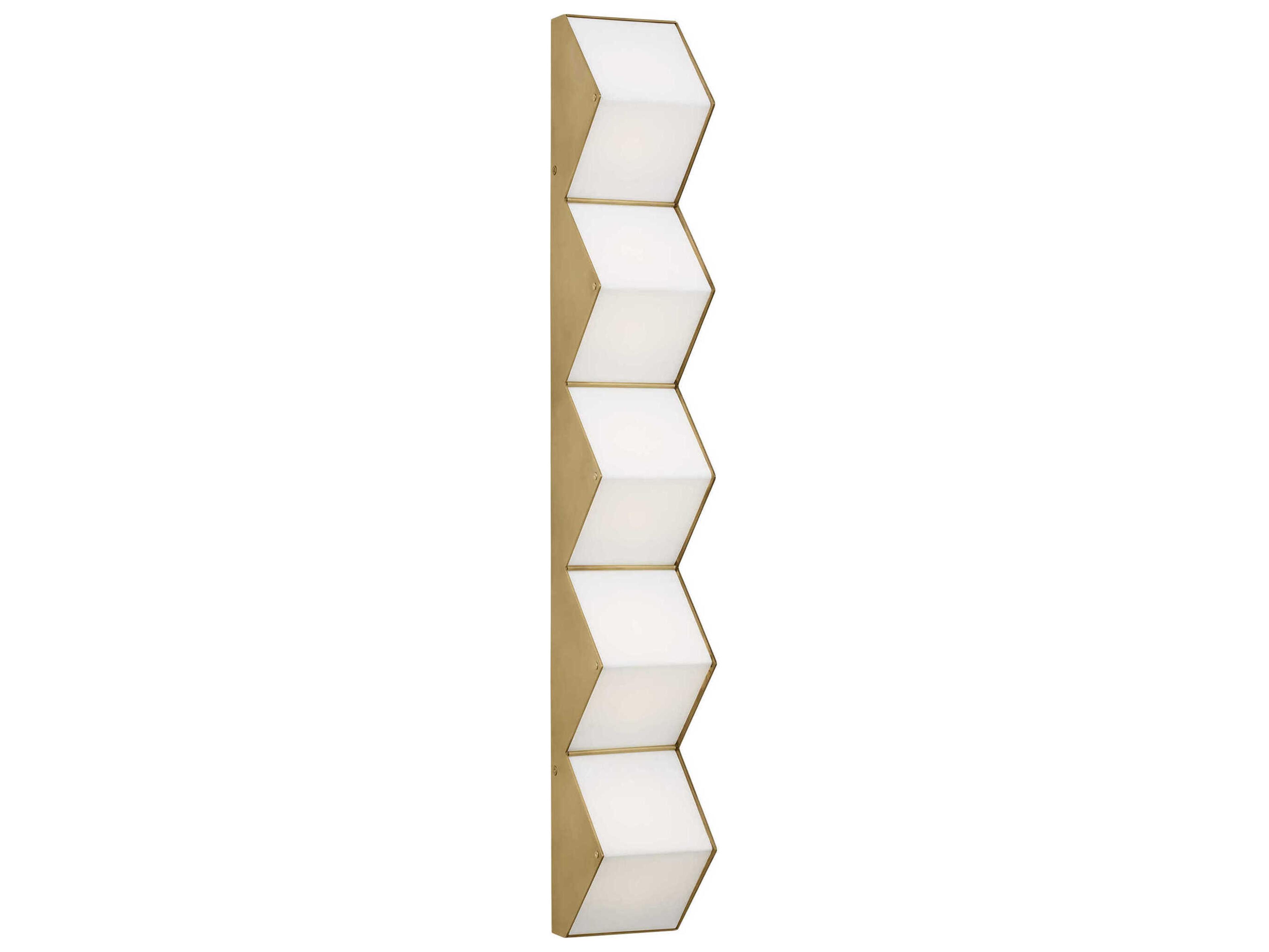 Visual Comfort Modern Zig Zag 5-Light Natural Brass Wall Sconce