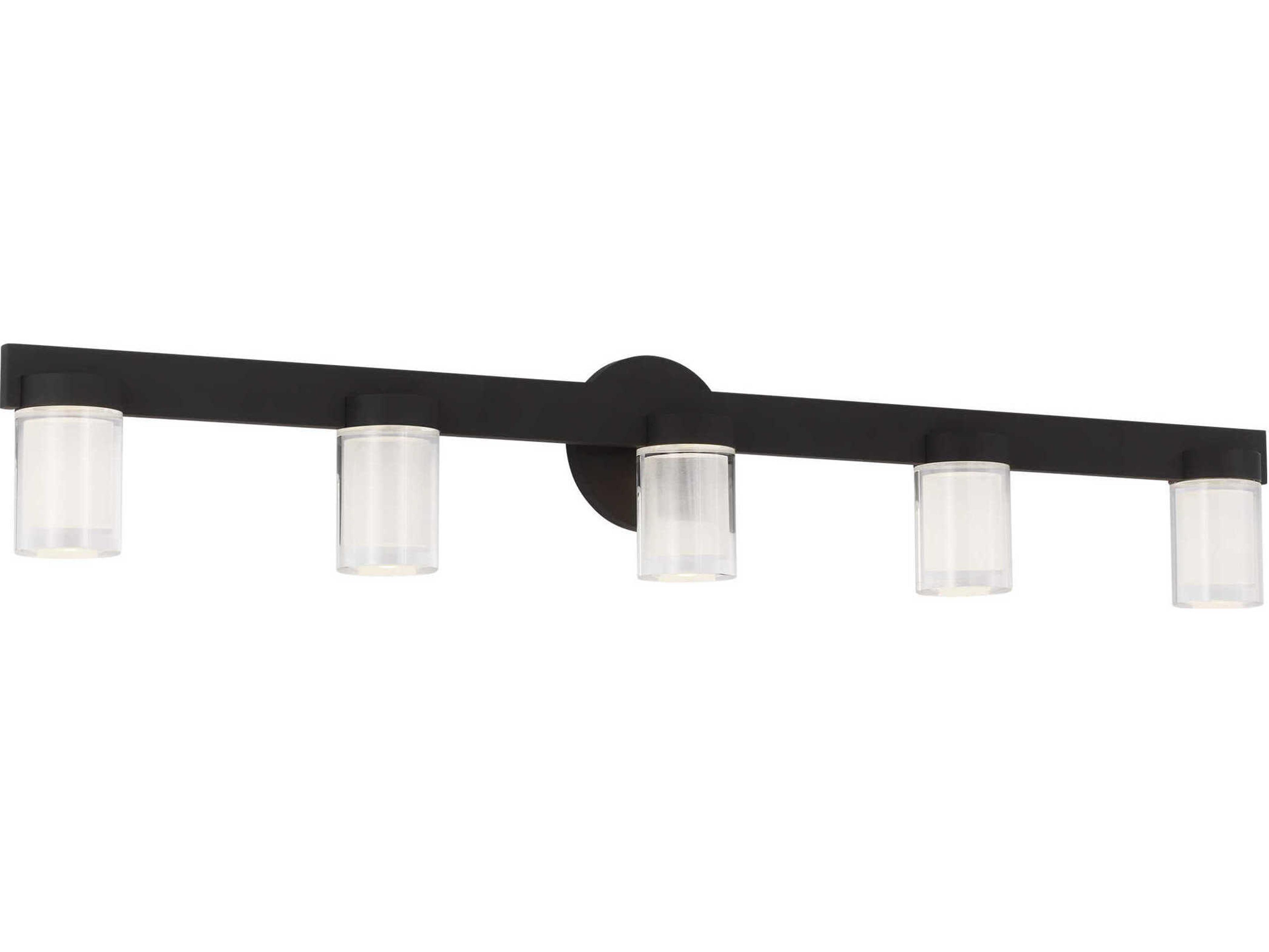 Visual Comfort Modern Esfera 5-Light Nightshade Black Vanity Light
