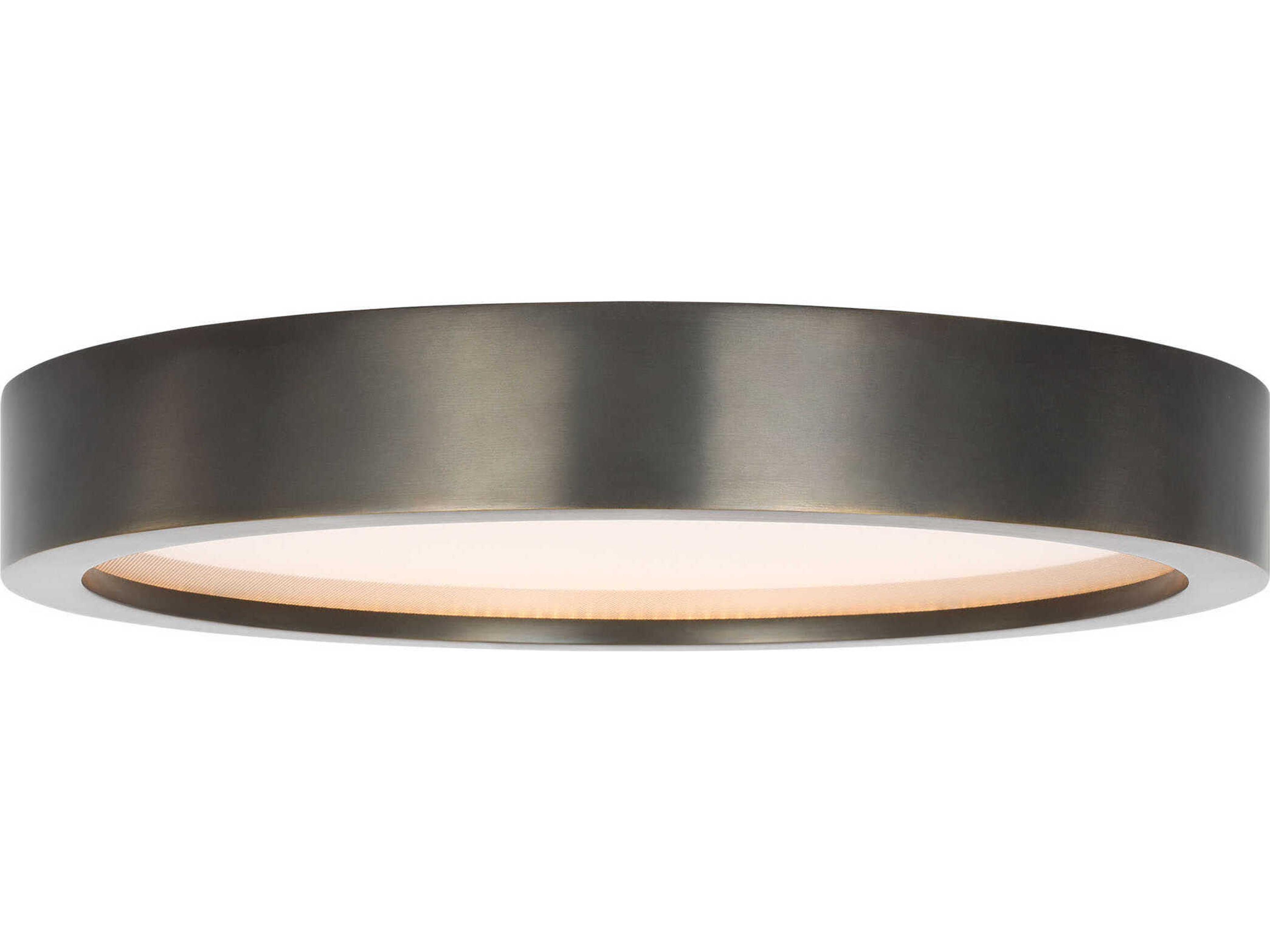 Visual Comfort Modern Cerne 1-Light Dark Bronze Round Flush Mount