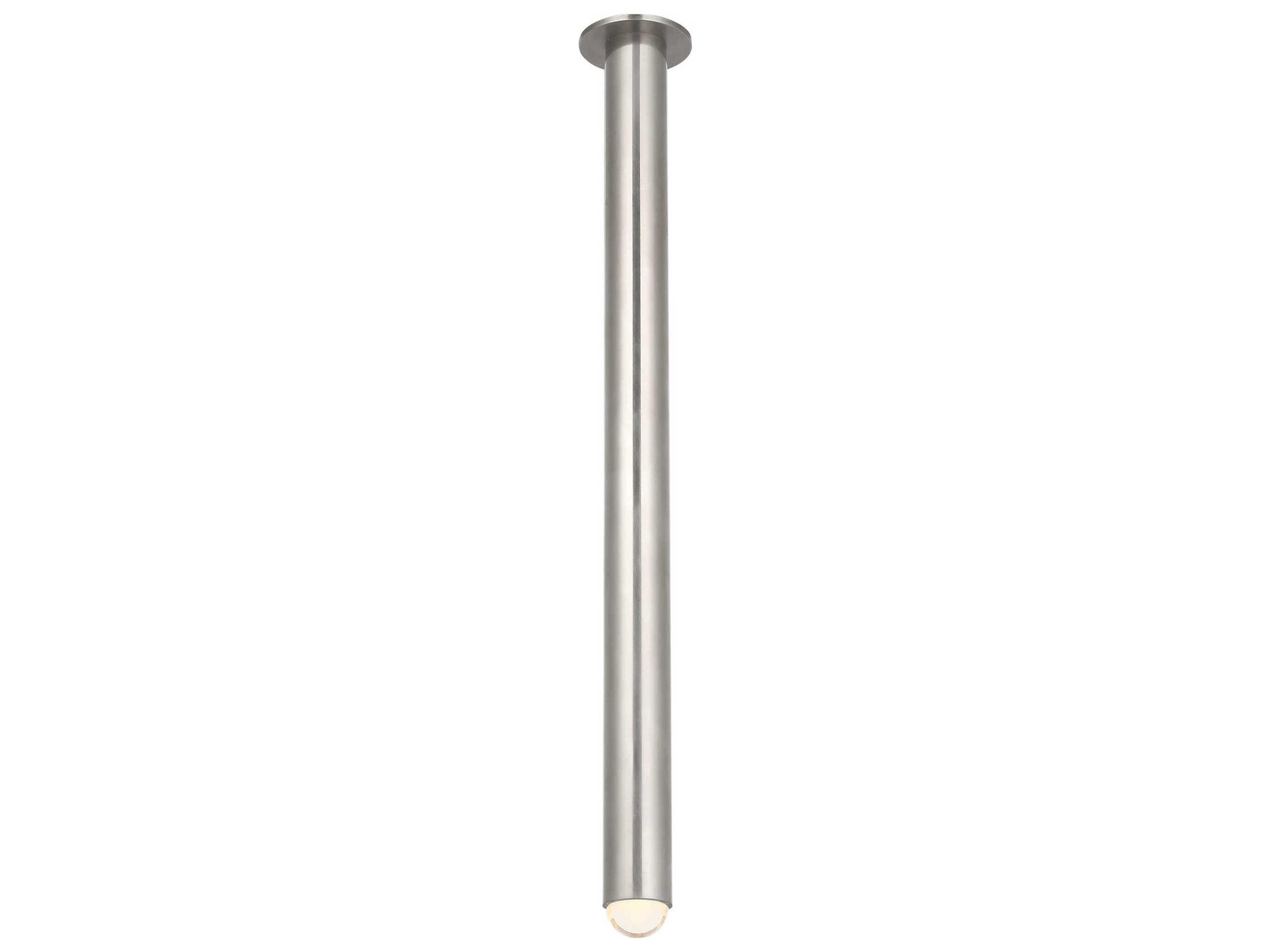 Visual Comfort Modern Ebell 1-Light Antique Nickel Cylinder Flush Mount