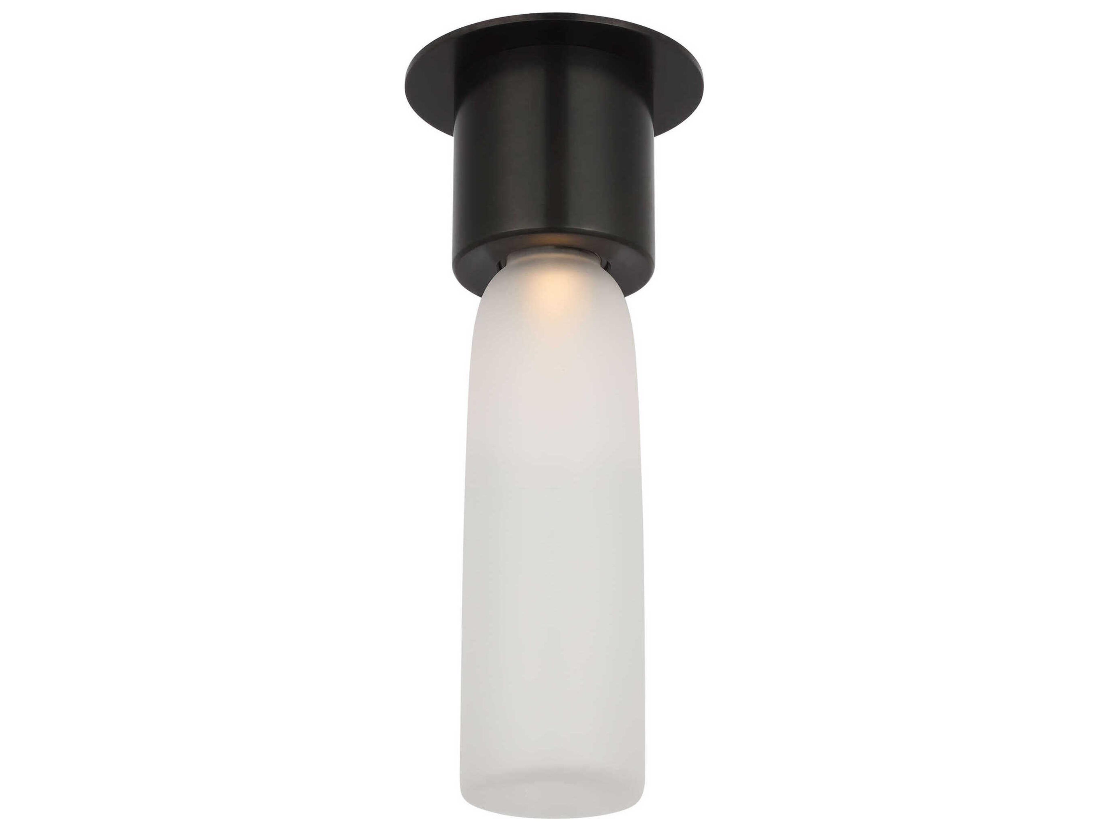 Visual Comfort Modern Volver 1-Light Bronze Flush Mount