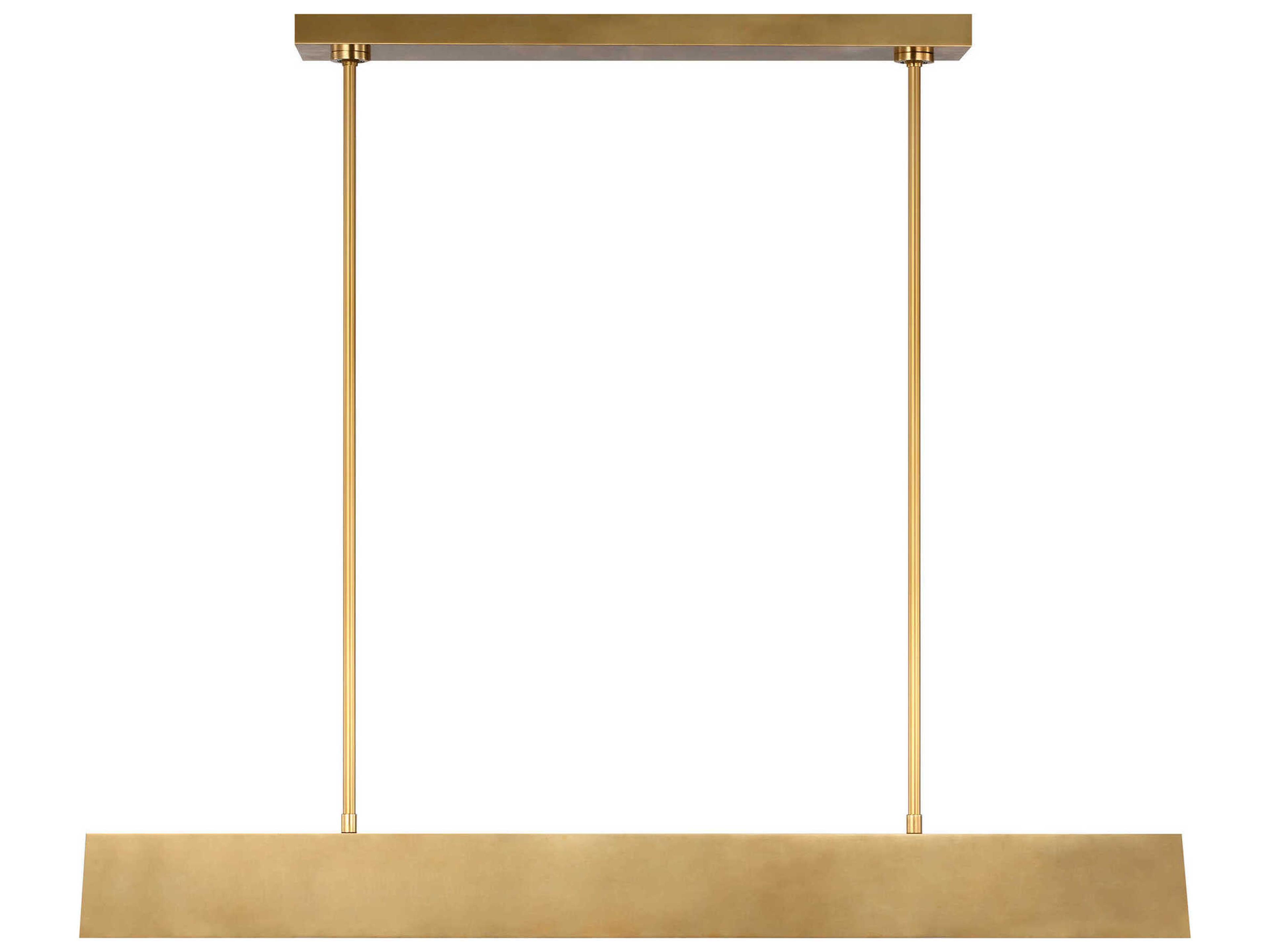 Visual Comfort Modern Pench 1-Light Natural Brass Linear Island Pendant
