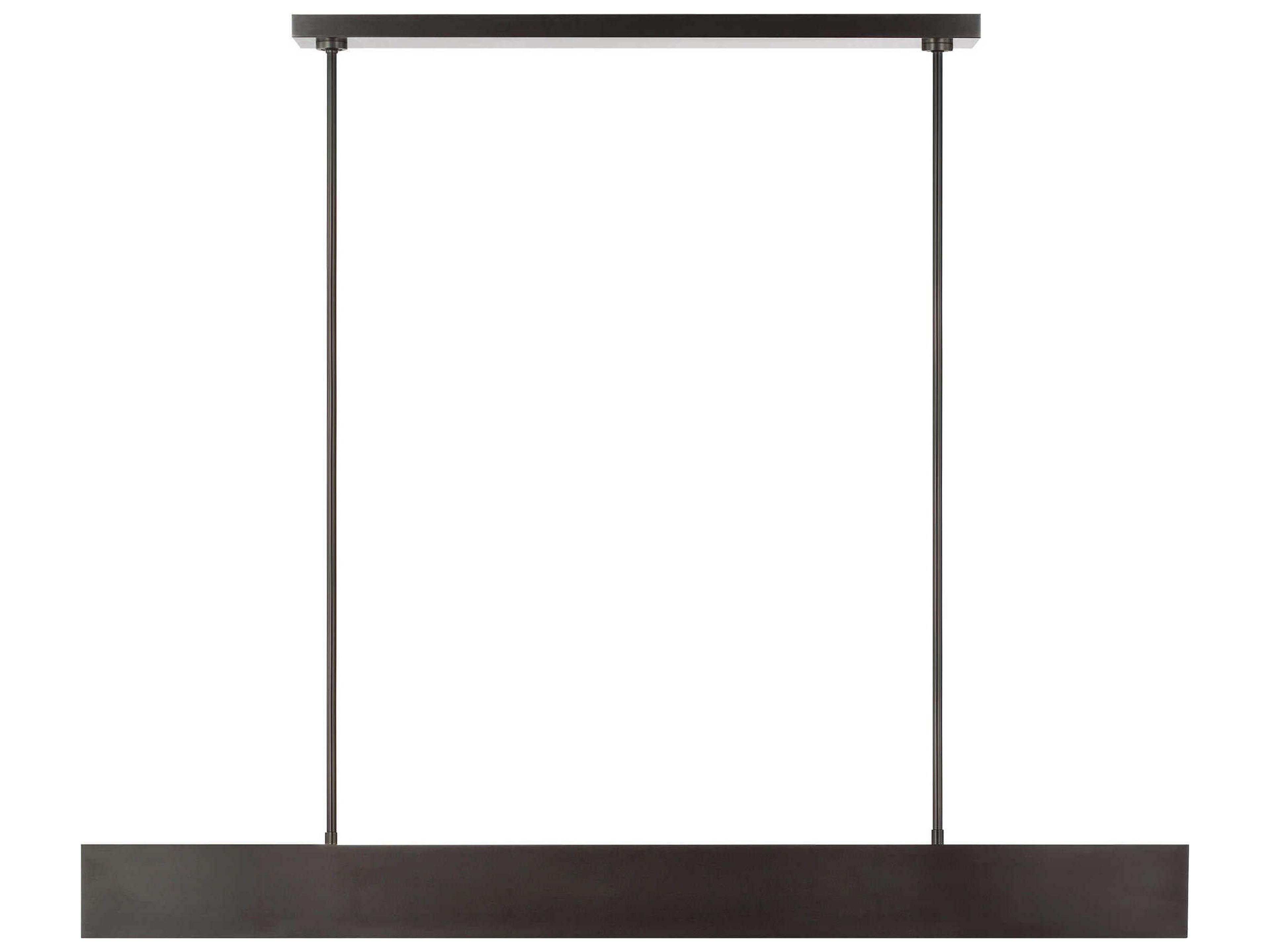 Visual Comfort Modern Pench 1-Light Dark Bronze Linear Island Pendant