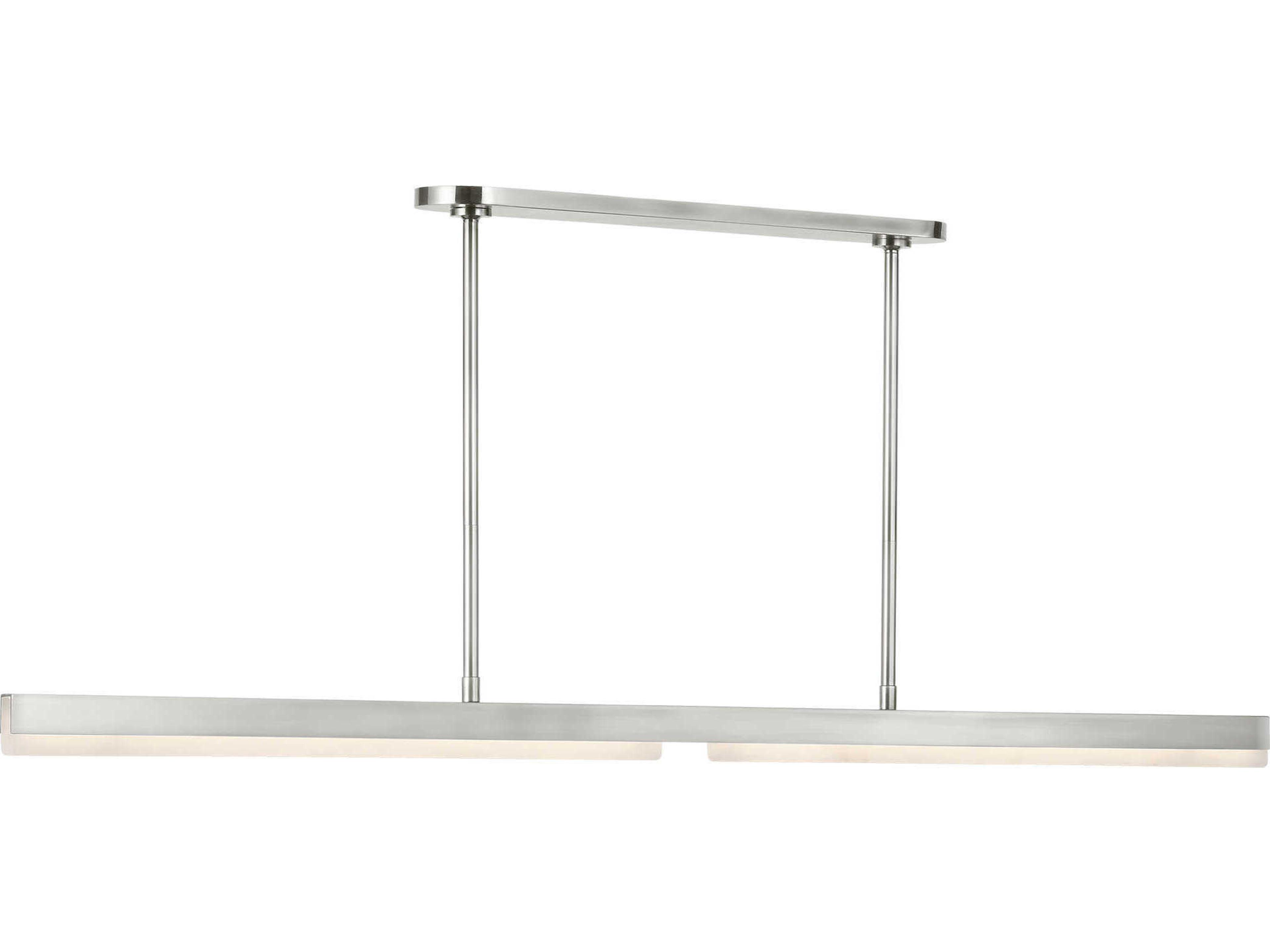 Visual Comfort Modern Linea 1-Light Antique Nickel Linear Island Pendant