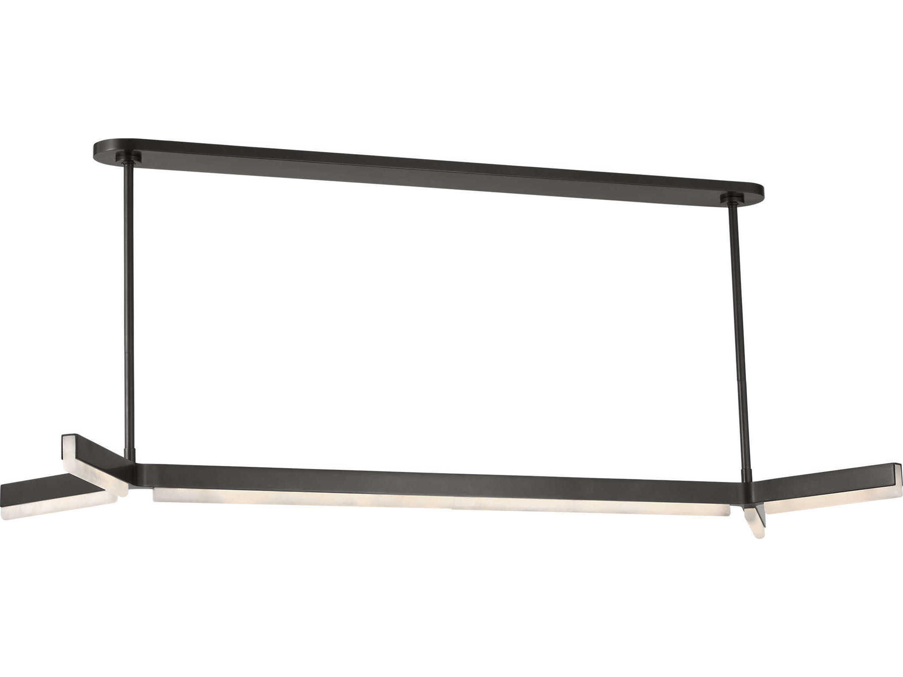 Visual Comfort Modern Linea 5-Light Bronze Linear Island Pendant