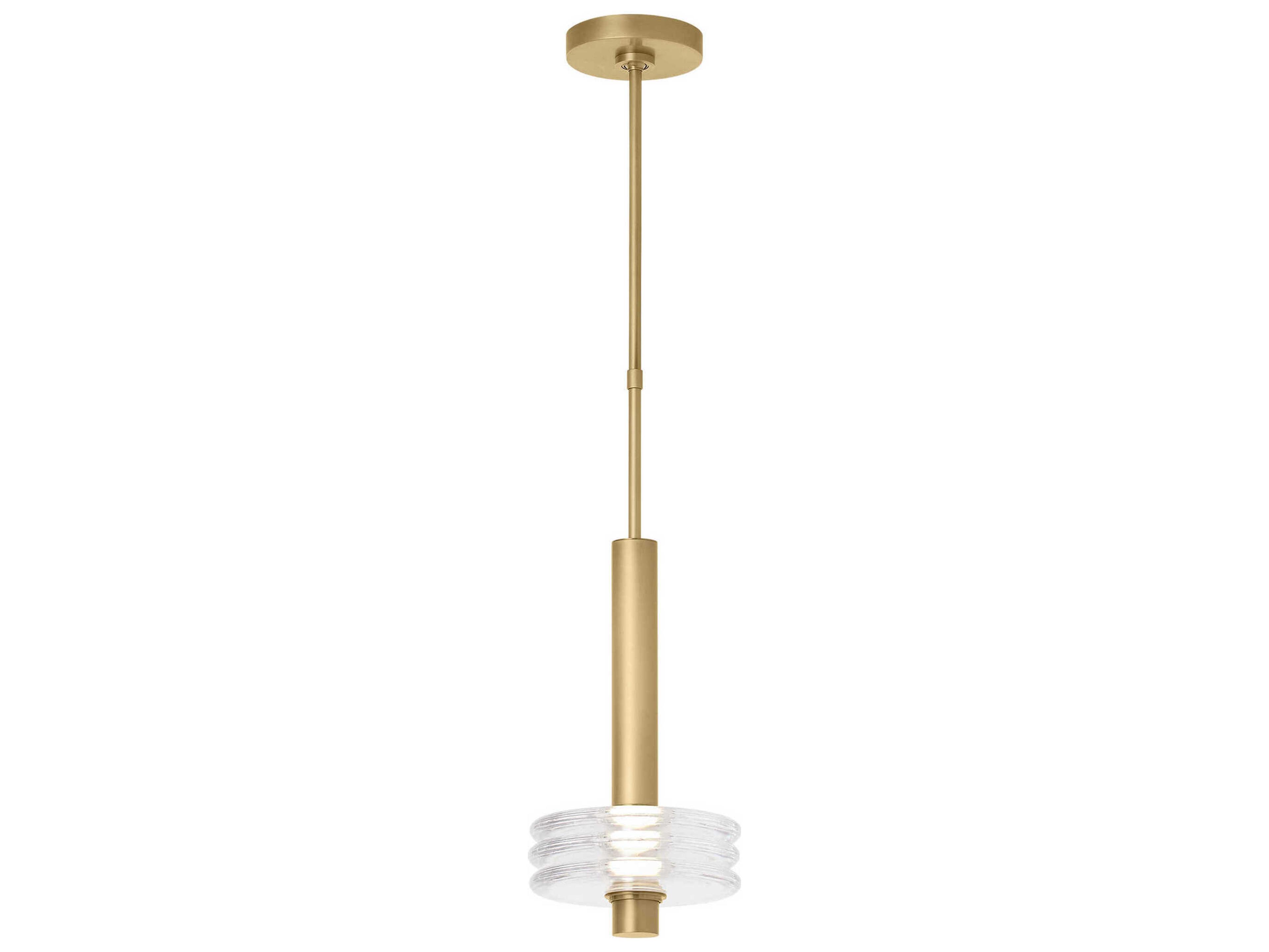 Visual Comfort Modern Laurel 1-Light Natural Brass Mini Pendant