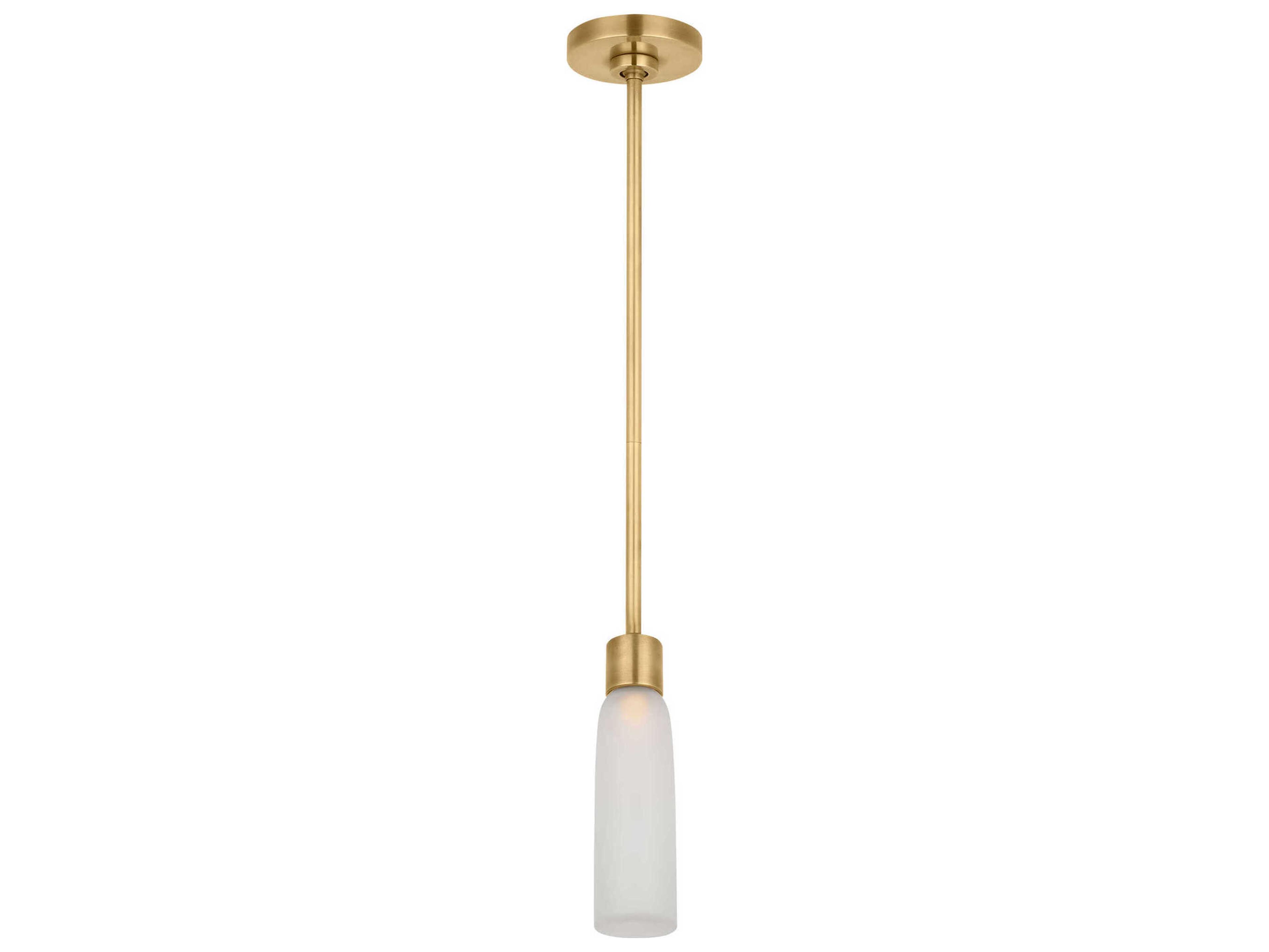 Visual Comfort Modern Volver 1-Light Hand Rubbed Antique Brass Mini Pendant