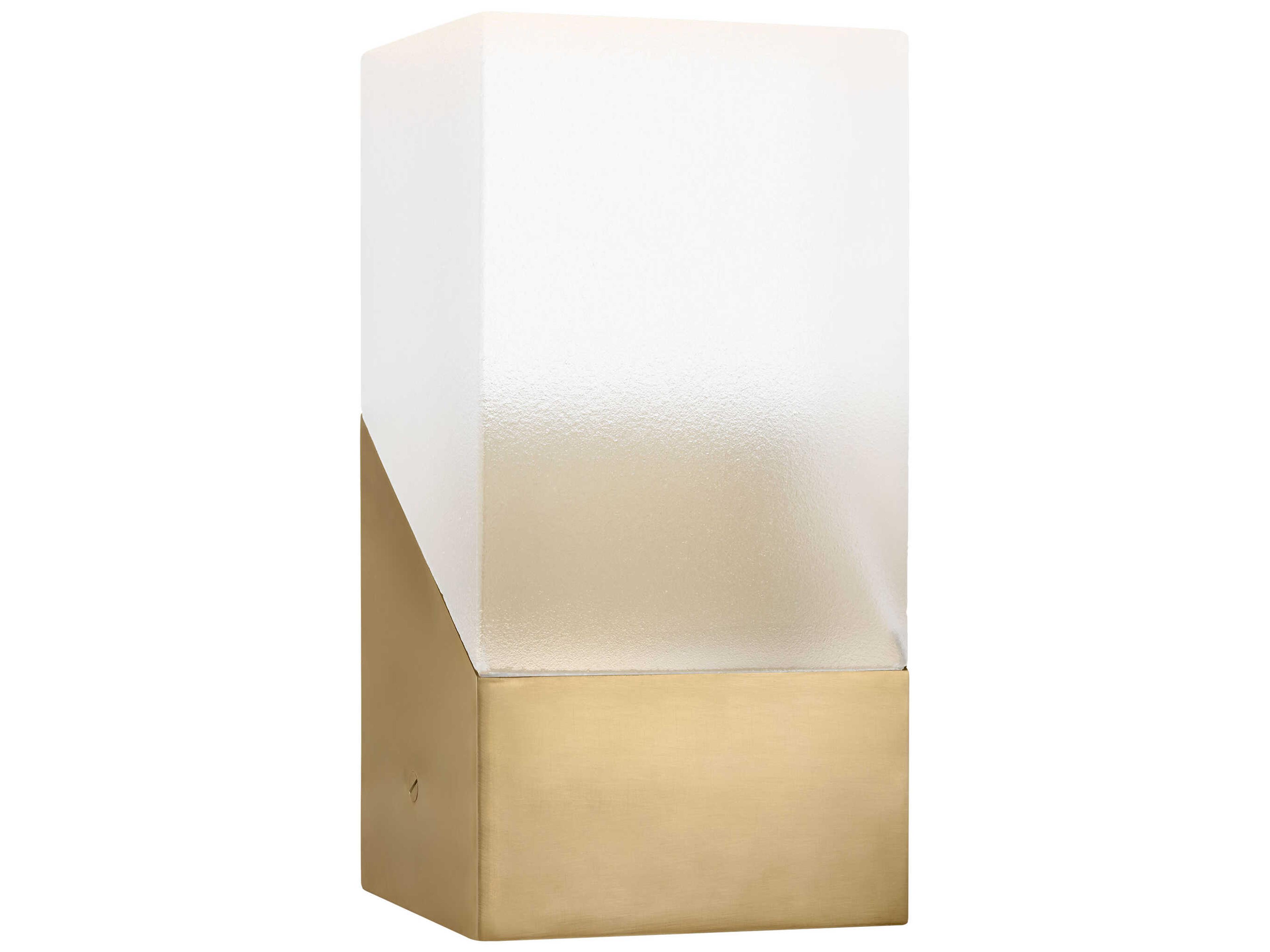 Visual Comfort Modern Pezzo Hand Rubbed Antique Brass Textured Cast Glass Table Lamp