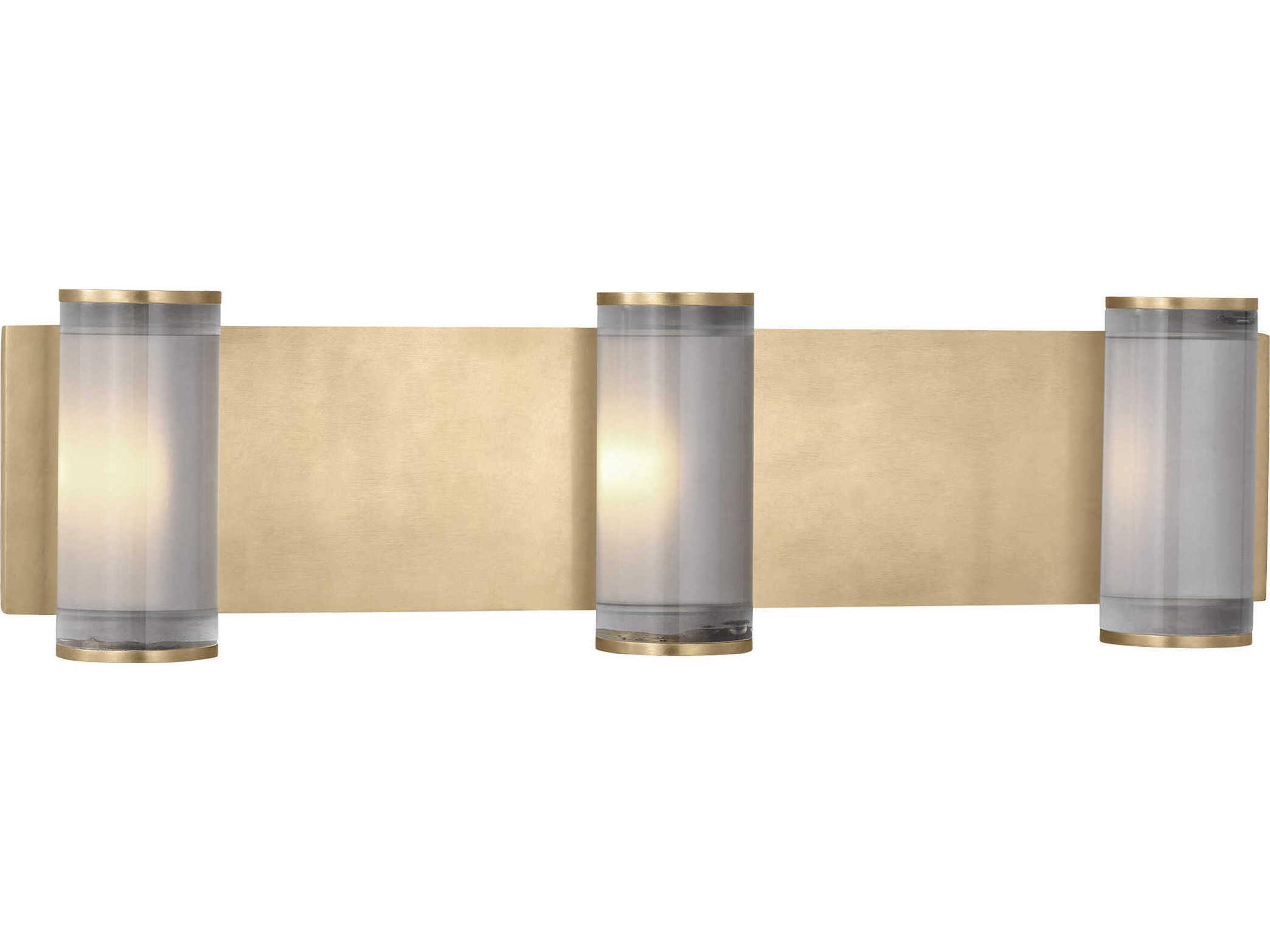 Visual Comfort Modern Esfera 3-Light Natural Brass Vanity Light