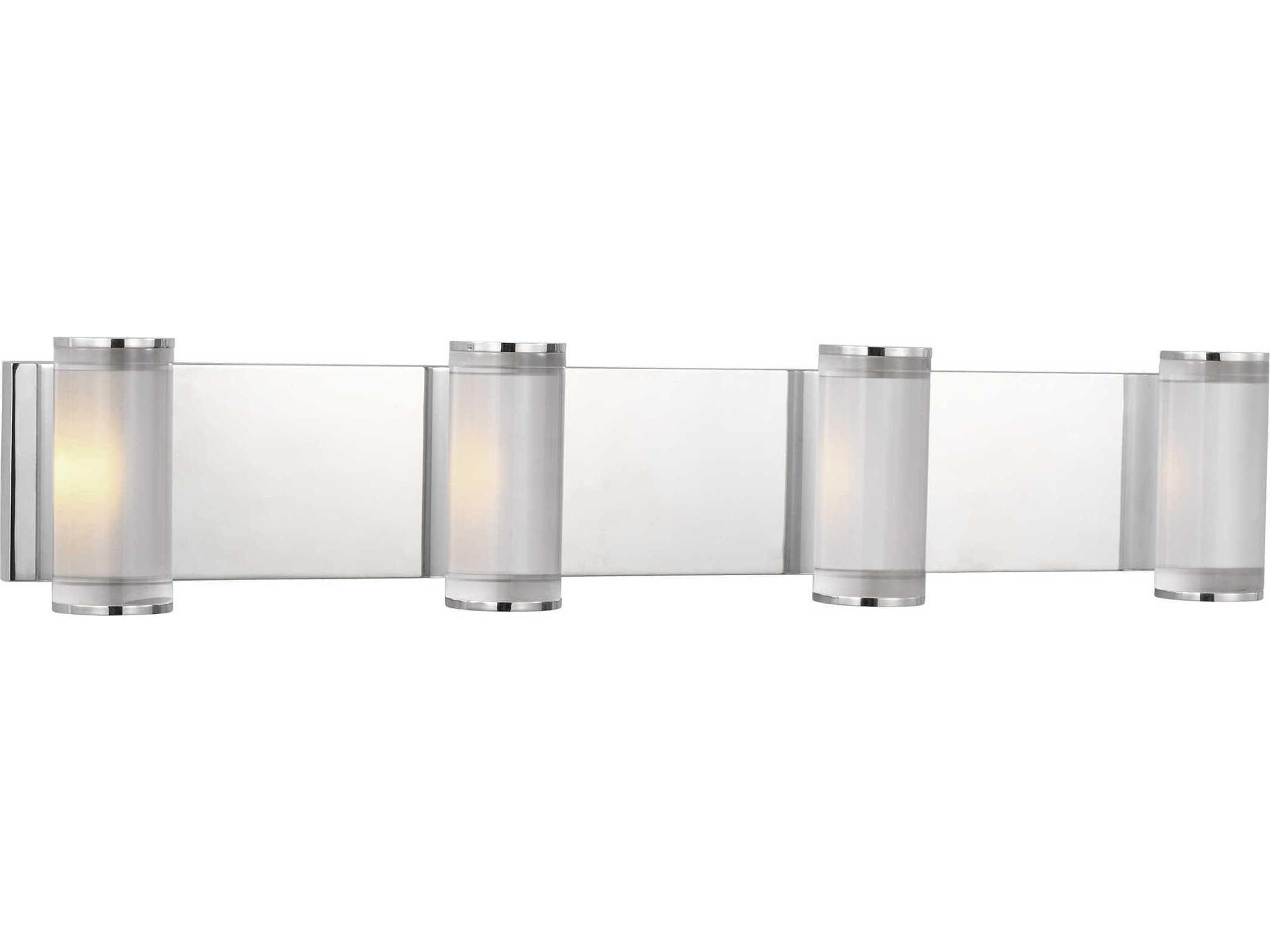 Visual Comfort Modern Esfera 4-Light Polished Nickel Vanity Light