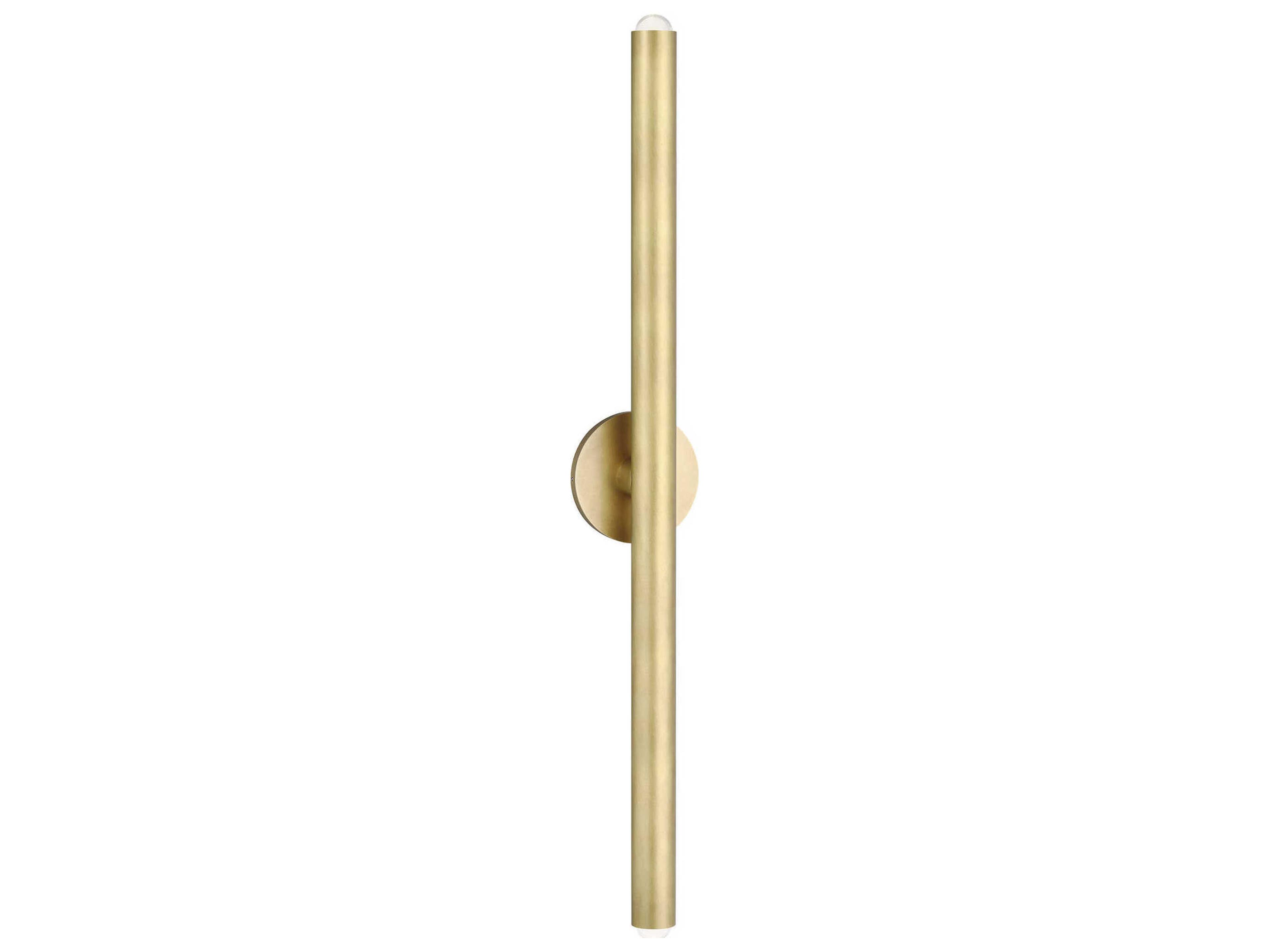 Visual Comfort Modern Ebell 2-Light Natural Brass Wall Sconce