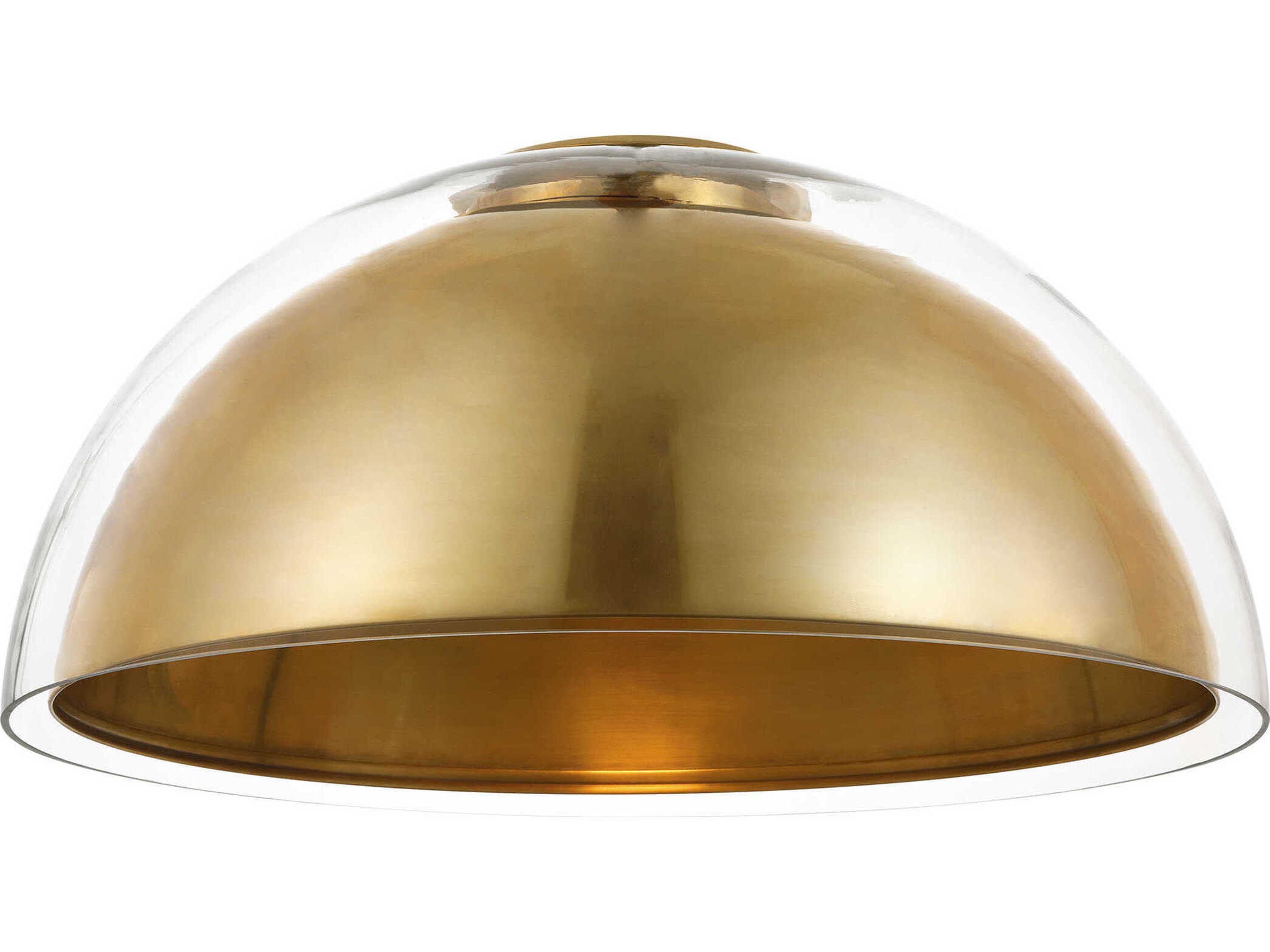 Lusi 1-Light Brass Dome Flush Mount