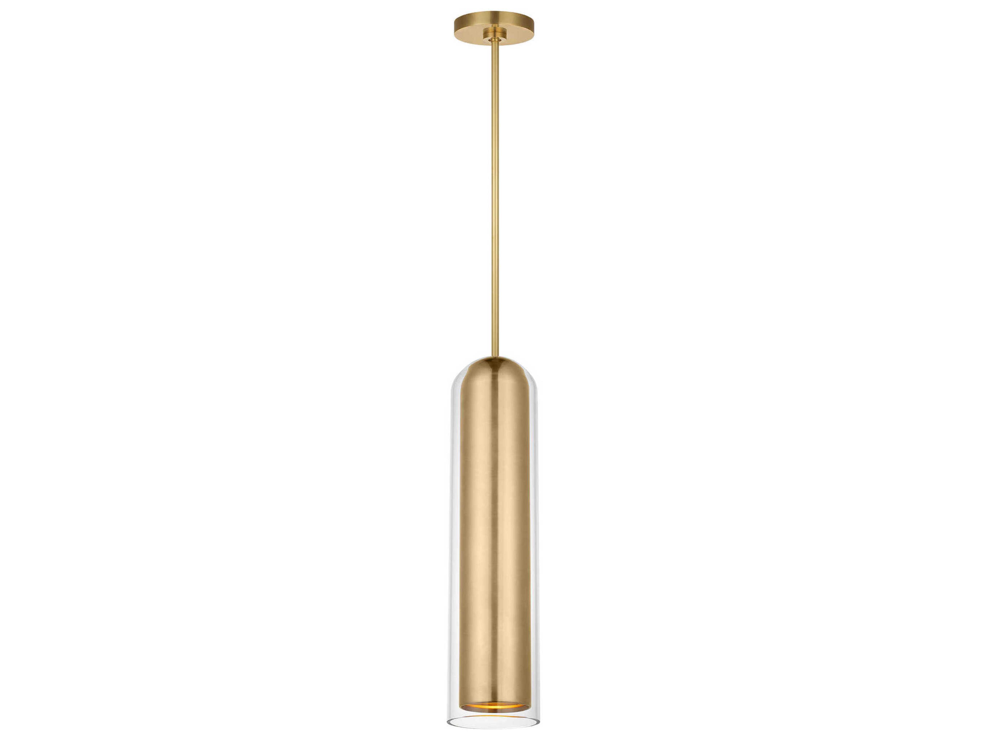 Tala 1-Light Brass Cylinder Linear Mini Pendant