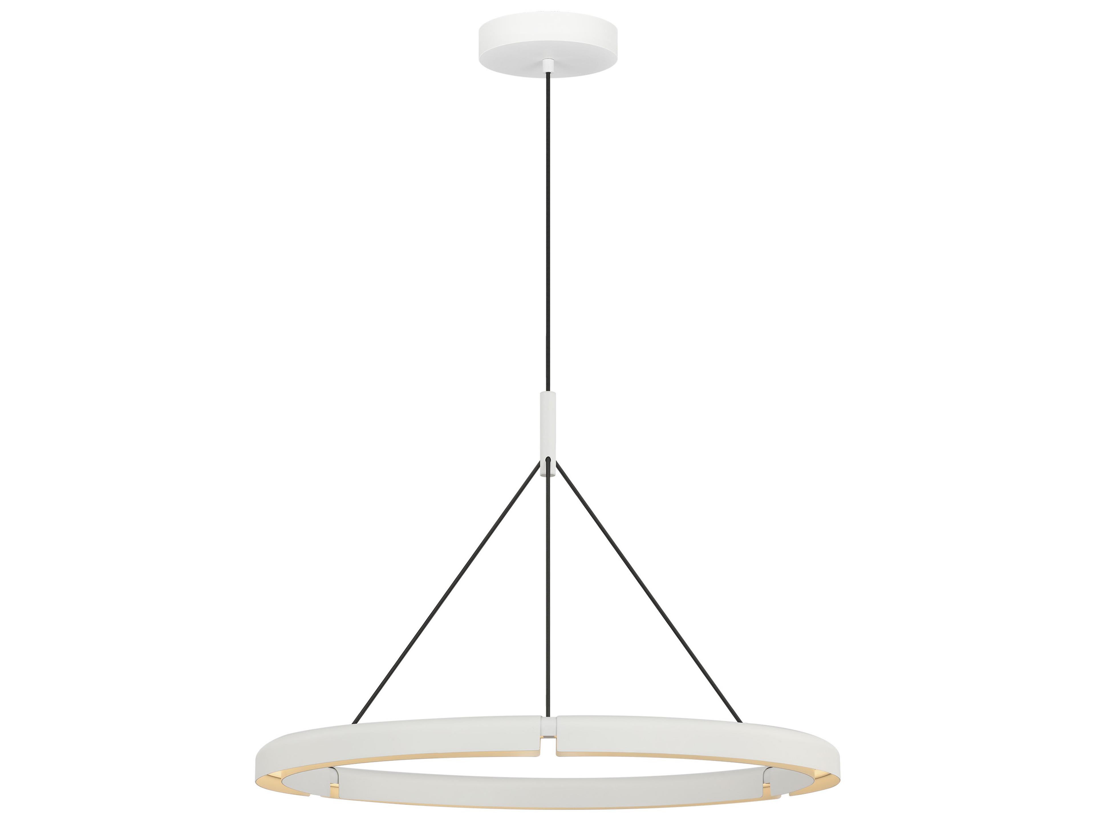 Visual Comfort Modern Cloak 1-Light Matte White Round Pendant
