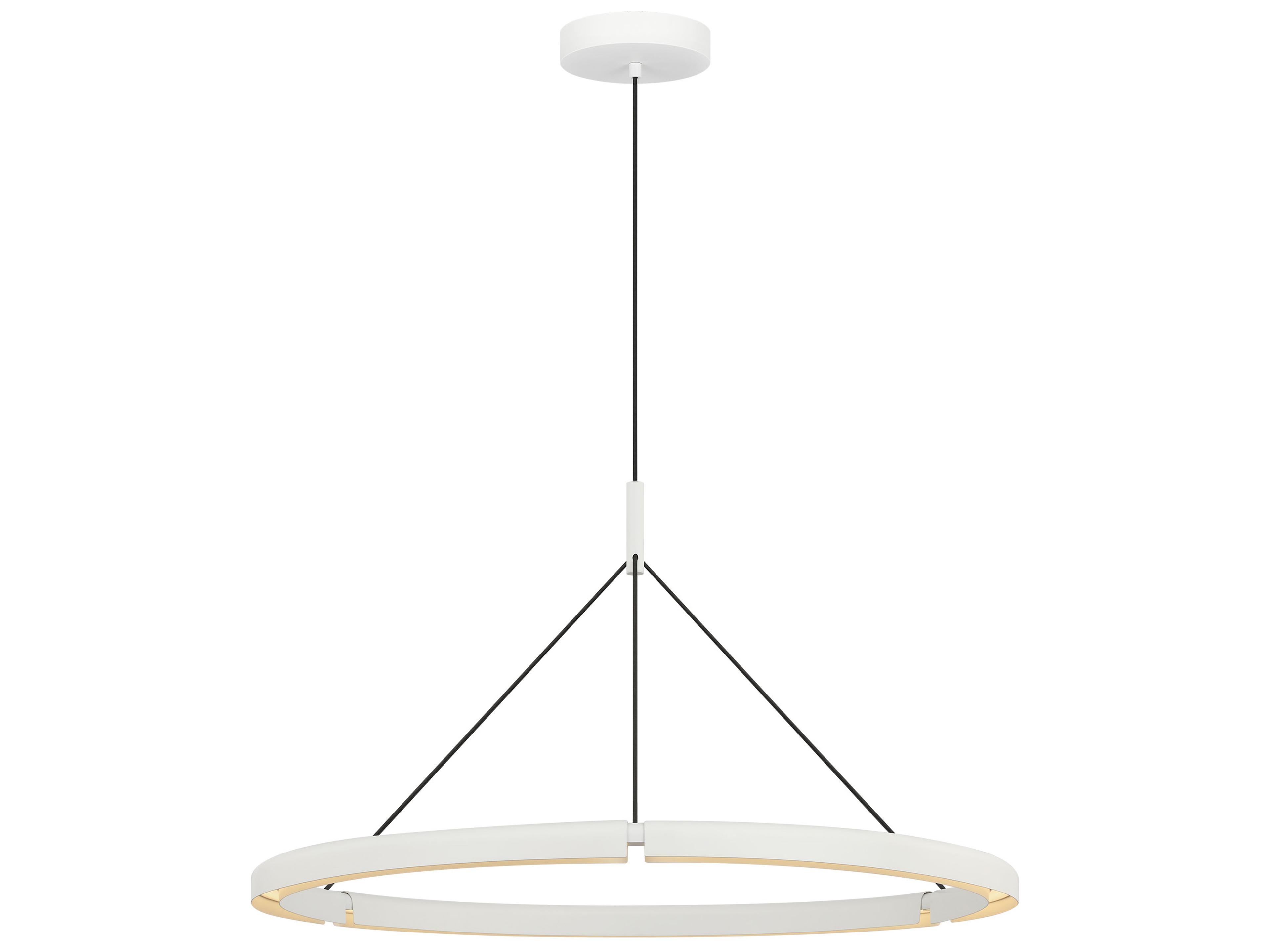 Visual Comfort Modern Cloak 1-Light Matte White Round Pendant