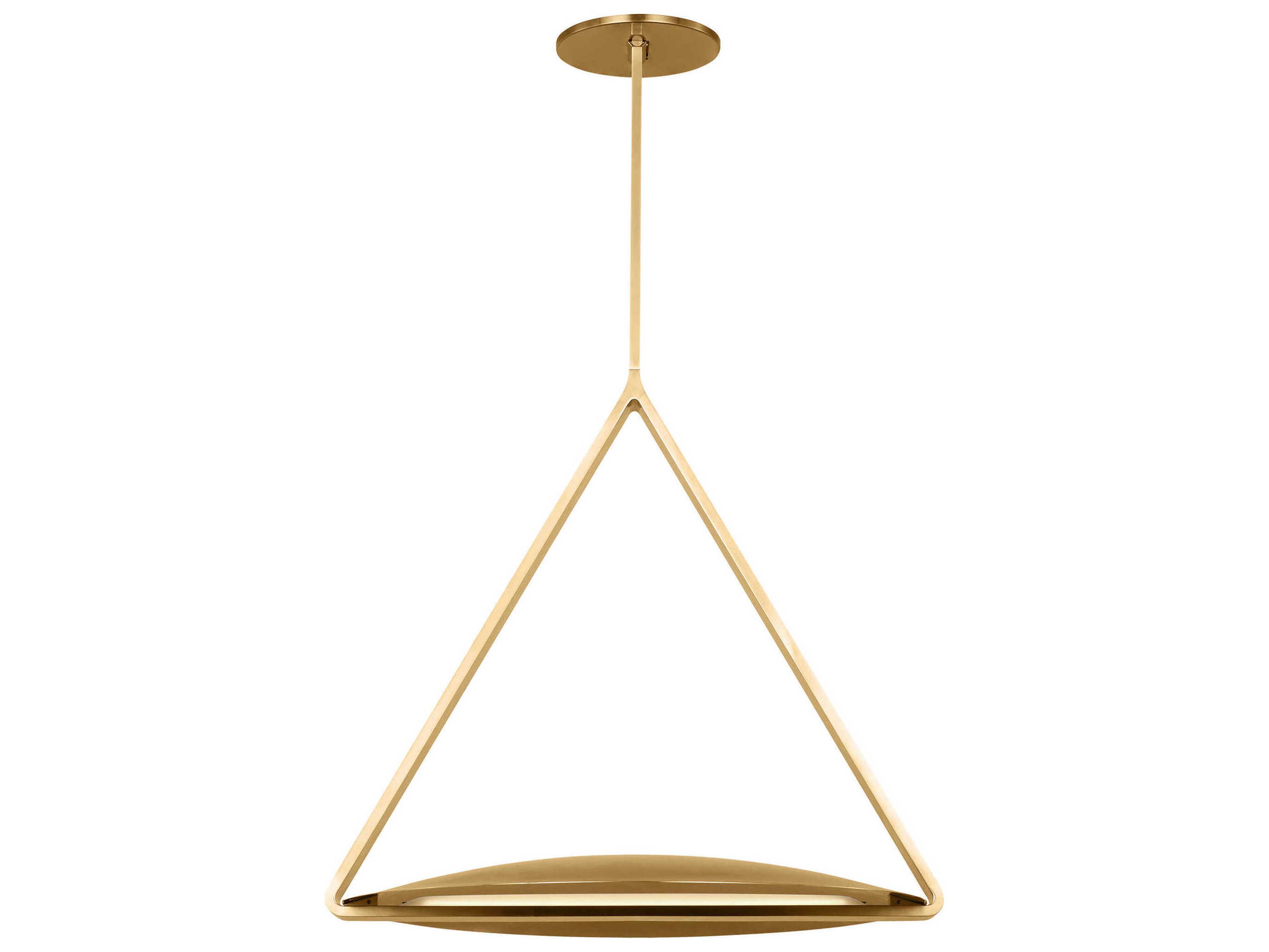 Visual Comfort Modern Cymbal 1-Light Natural Brass Bowl Pendant
