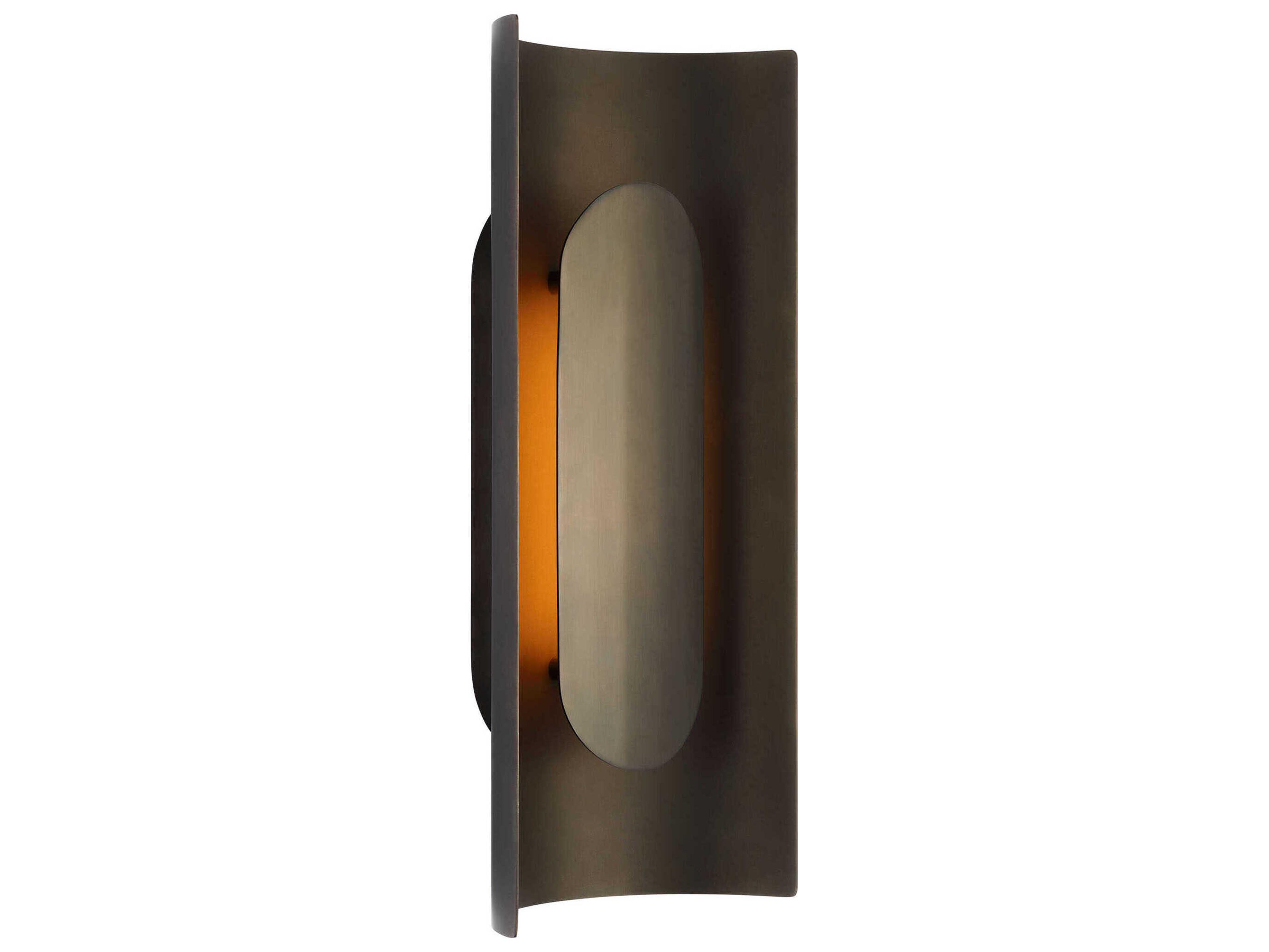 Visual Comfort Modern Shielded 1-Light Bronze Wall Sconce