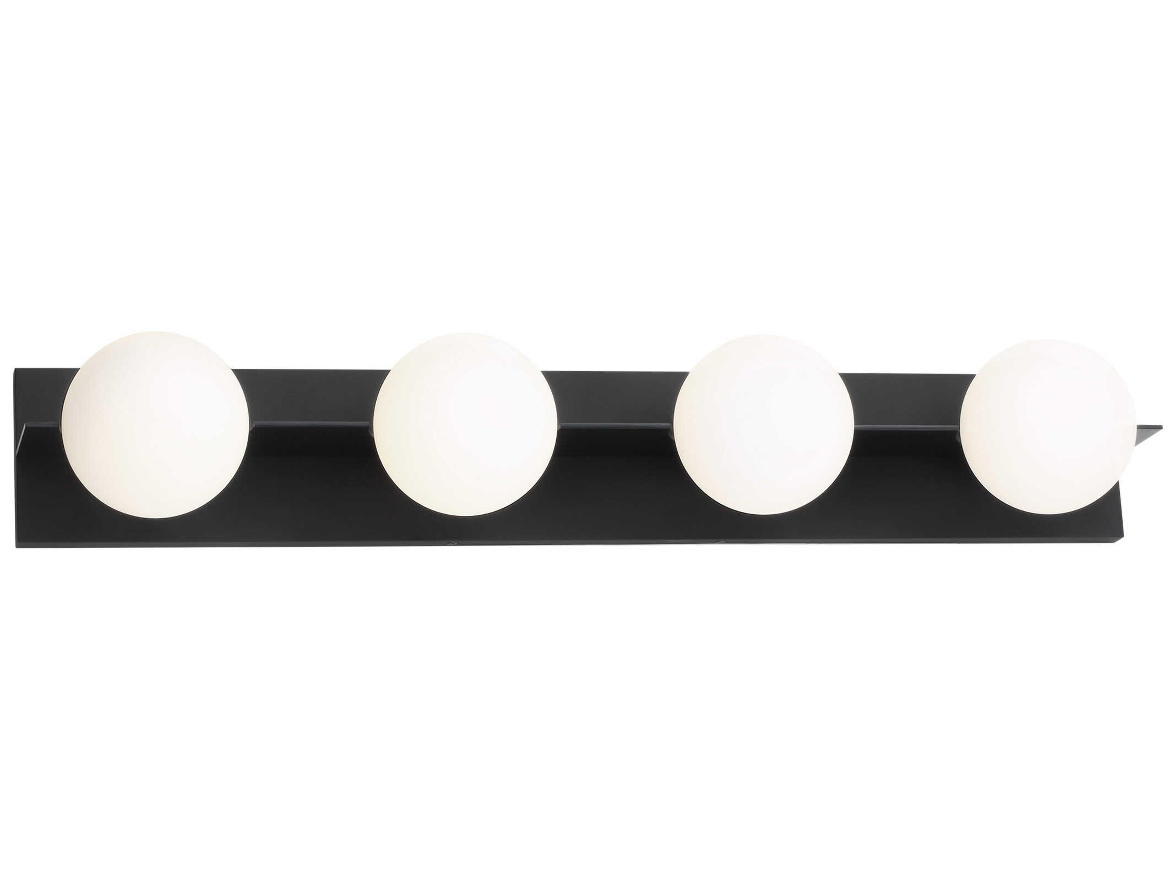 Visual Comfort Modern Orbel 4-Light Matte Black Vanity Light