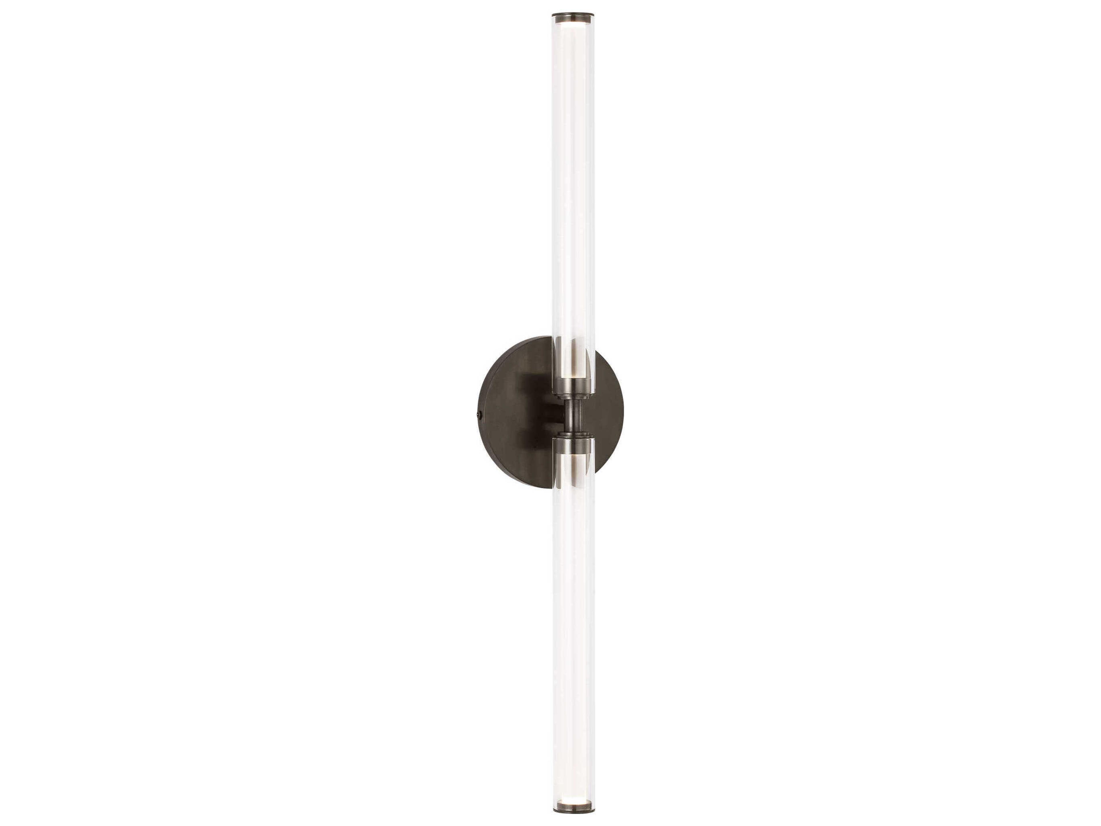 Visual Comfort Modern Poza 2-Light Bronze Vanity Light
