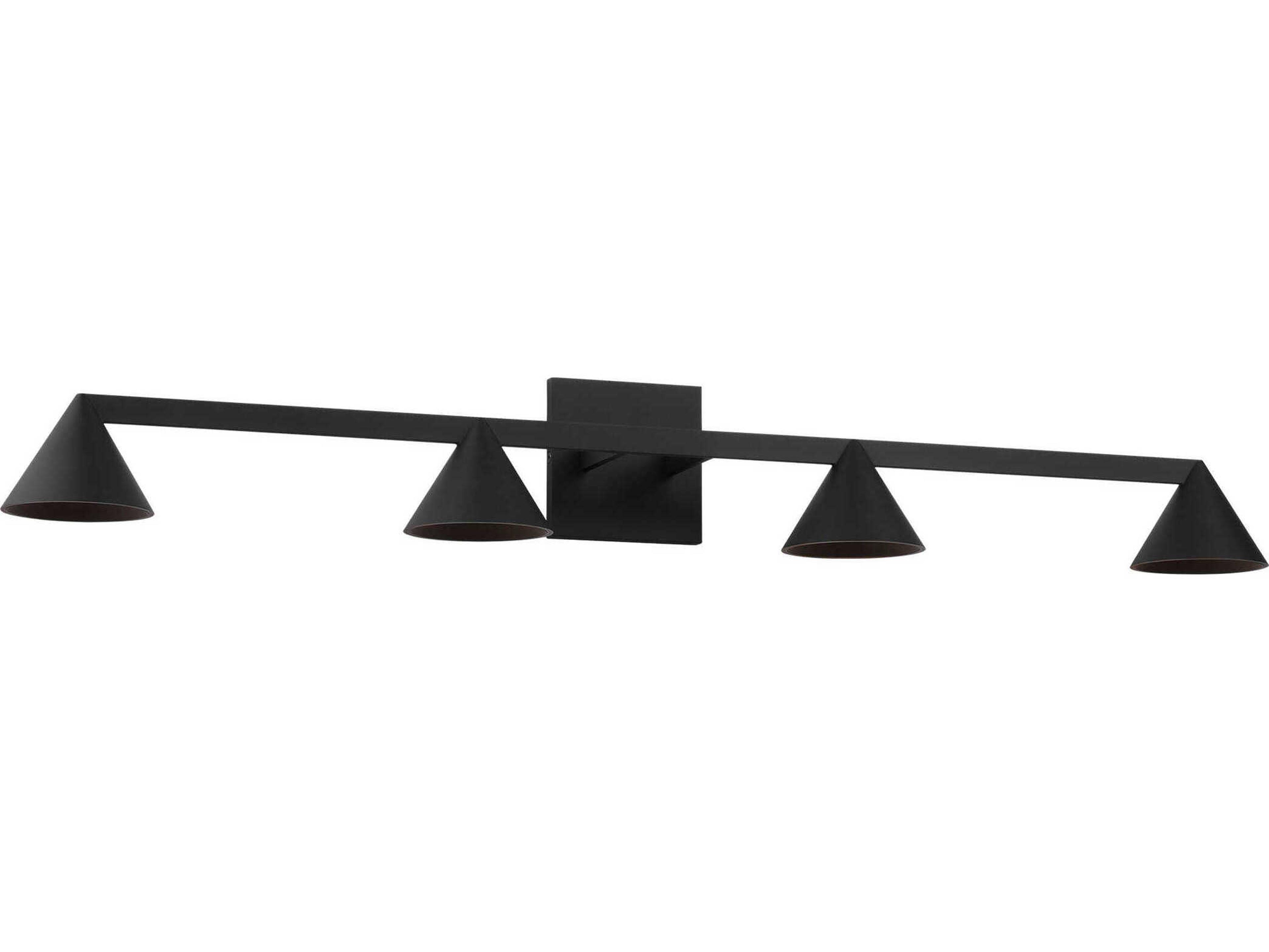 Visual Comfort Modern Midrand 4-Light Nightshade Black Vanity Light