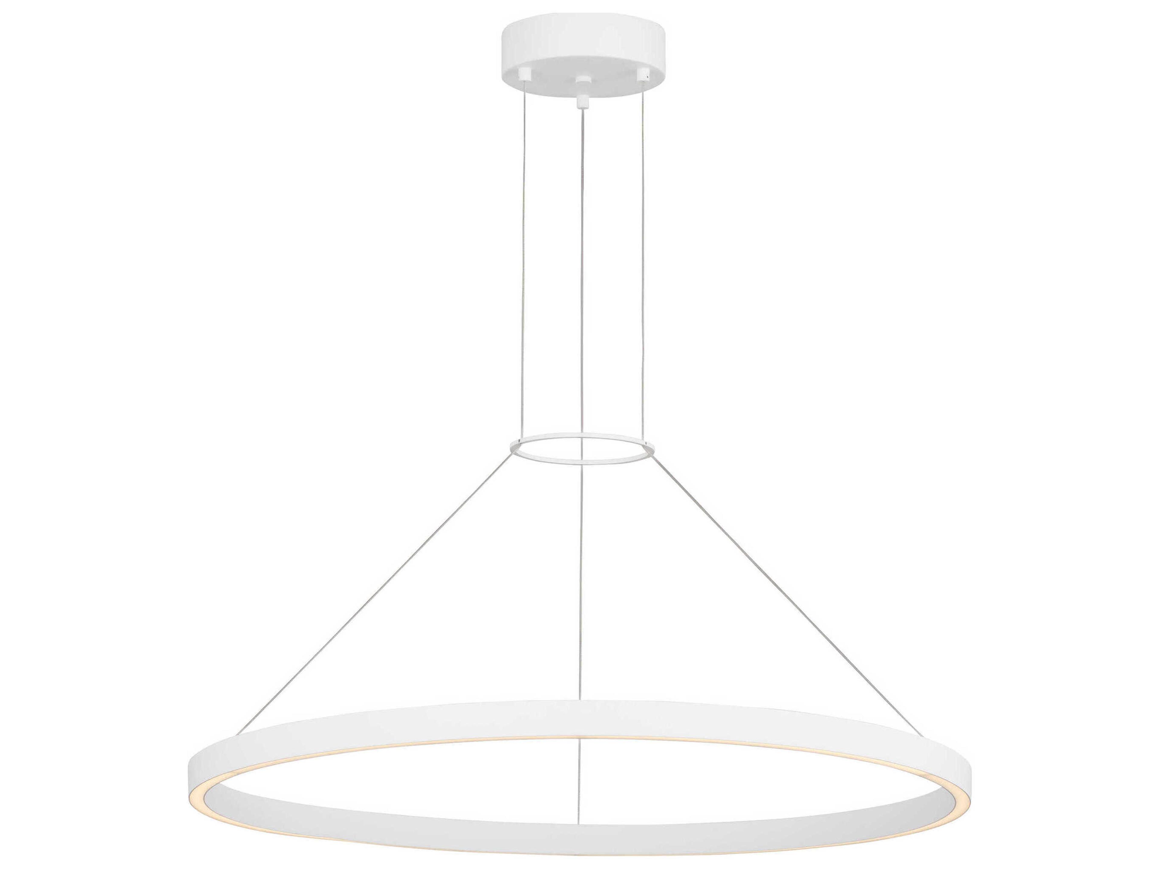 Visual Comfort Modern Fiama 1-Light Matte White Round Pendant