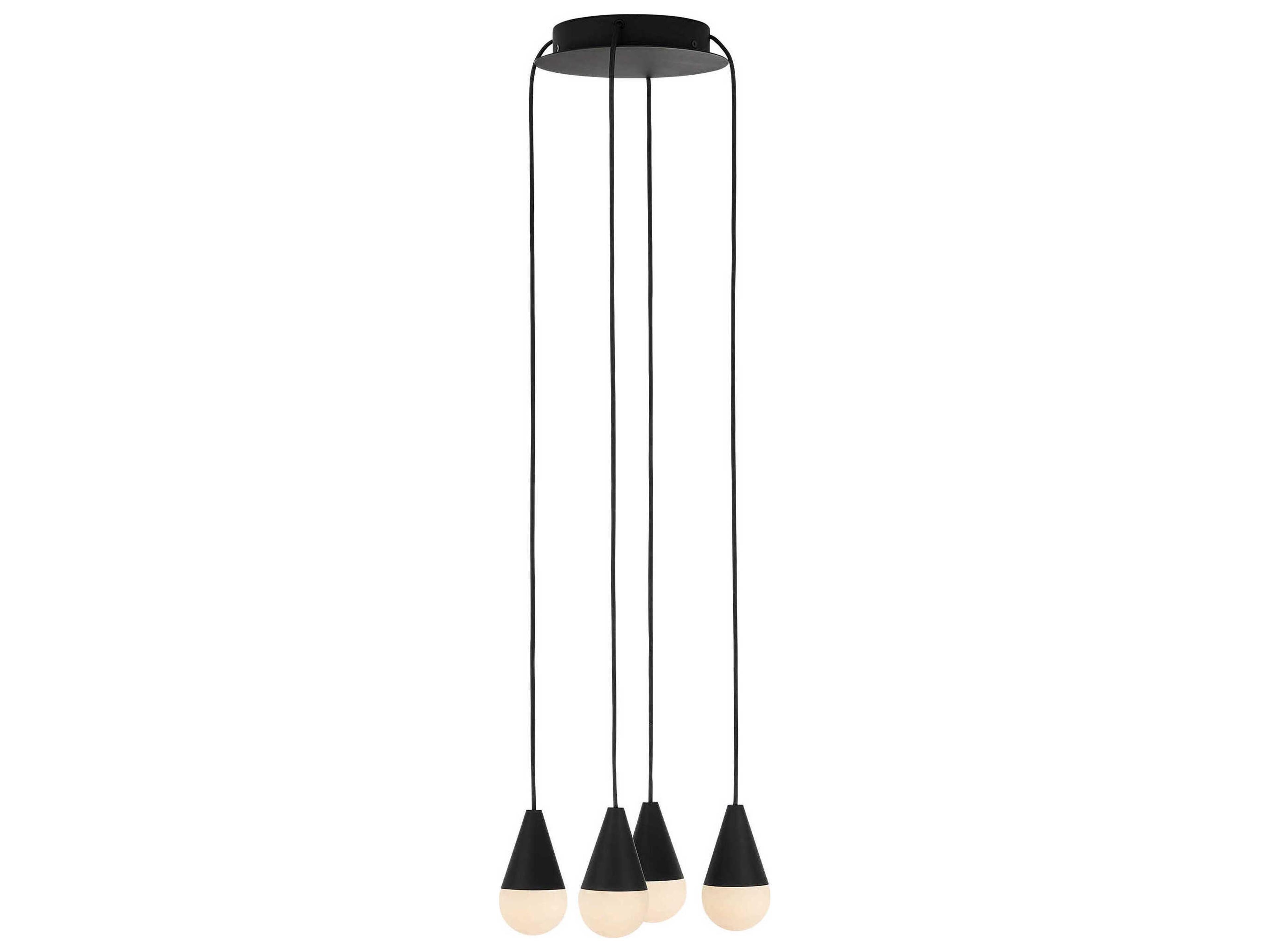 Visual Comfort Modern Cupola 4-Light Nightshade Black Mini Pendant