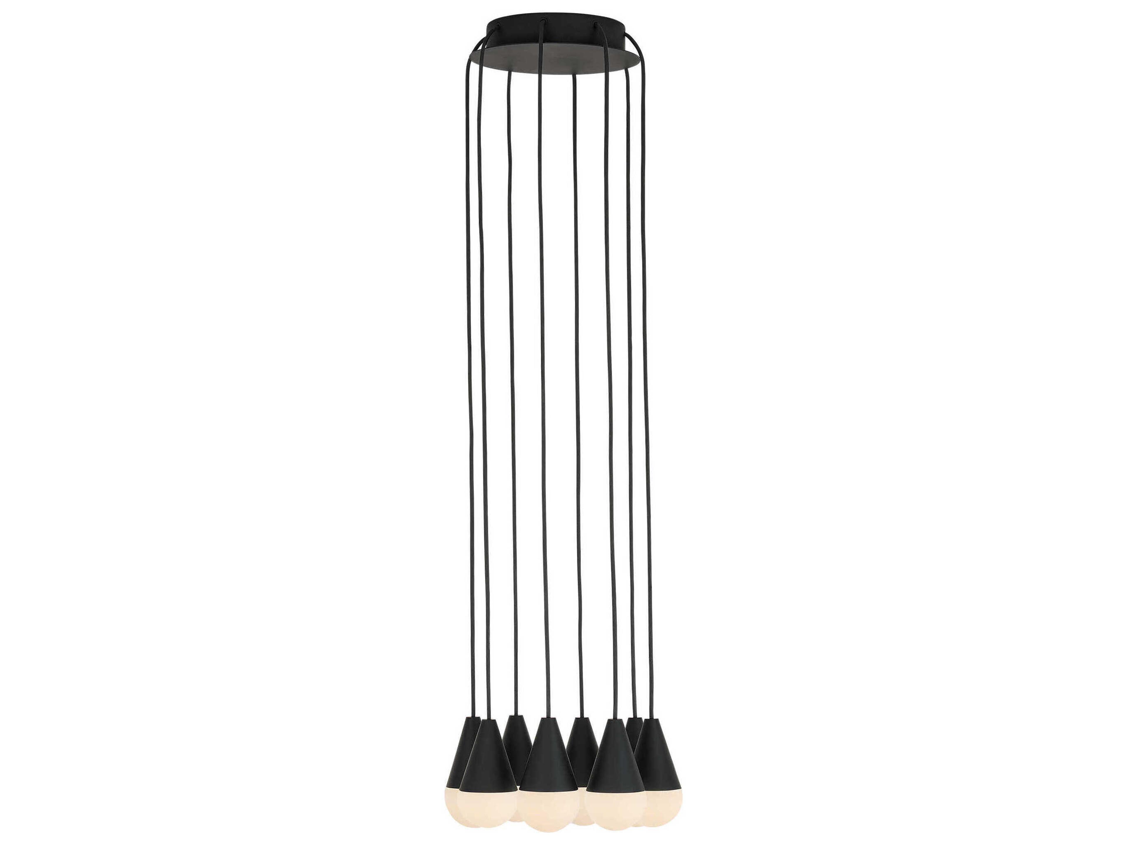 Visual Comfort Modern Cupola 8-Light Nightshade Black Mini Pendant