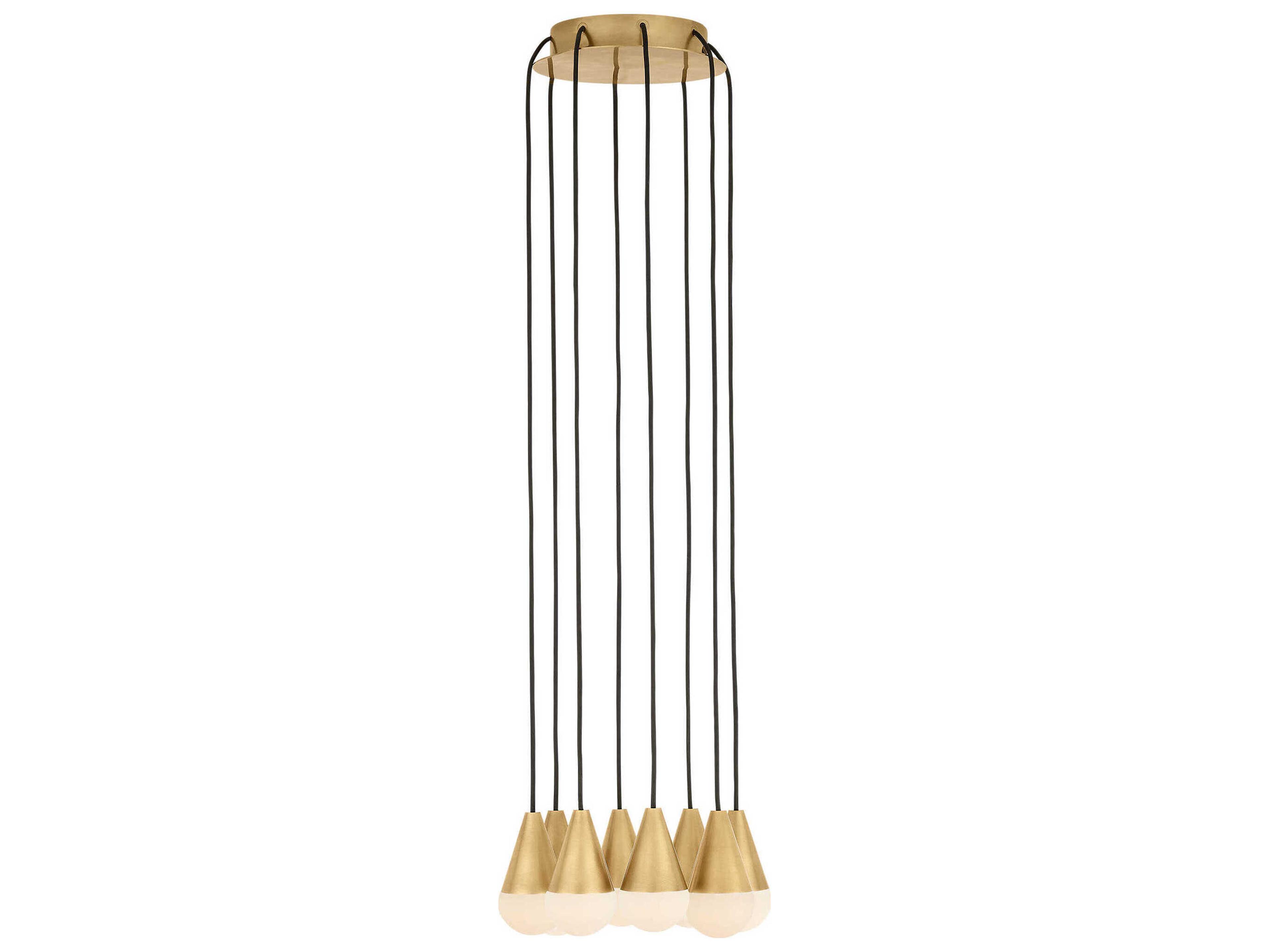 Visual Comfort Modern Cupola 8-Light Hand Rubbed Antique Brass Mini Pendant