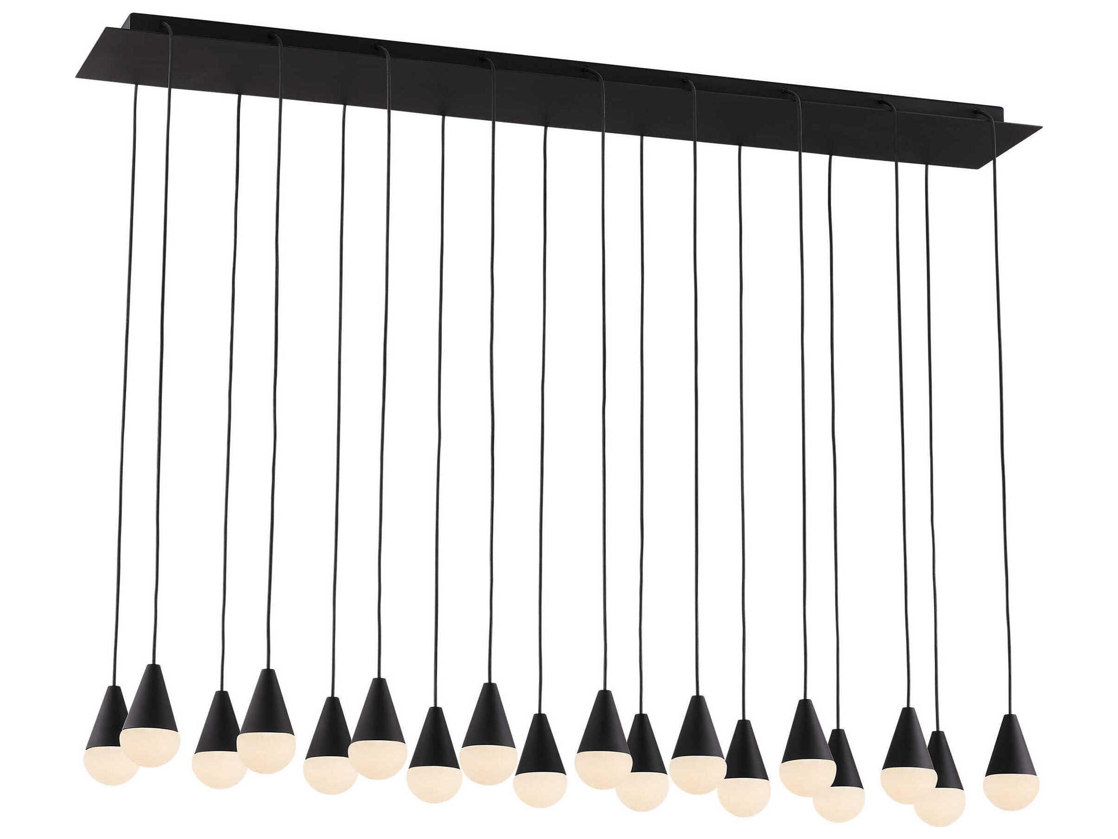 Visual Comfort Modern Cupola 18-Light Nightshade Black Island Pendant
