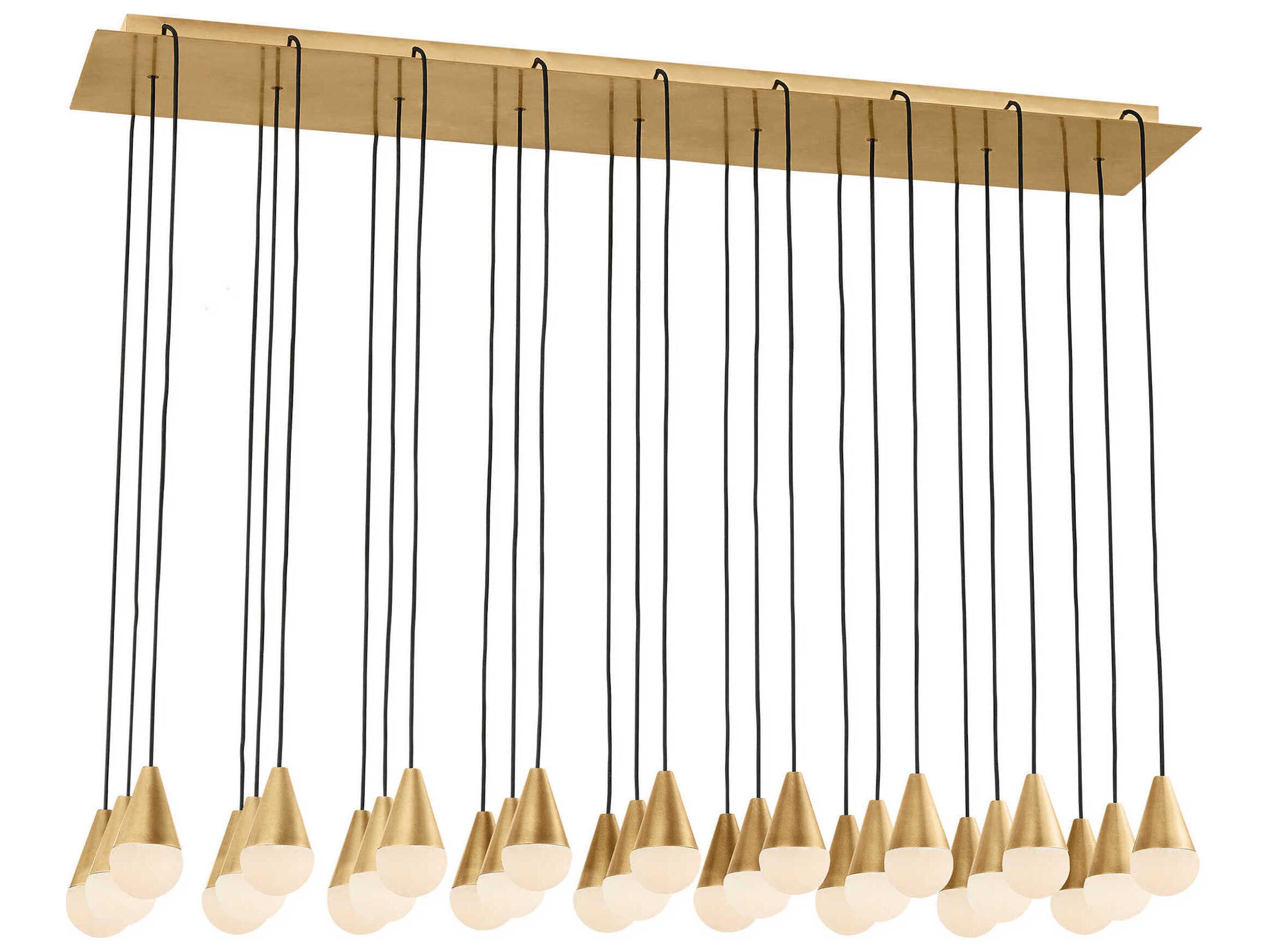 Visual Comfort Modern Cupola 27-Light Hand Rubbed Antique Brass Island Pendant